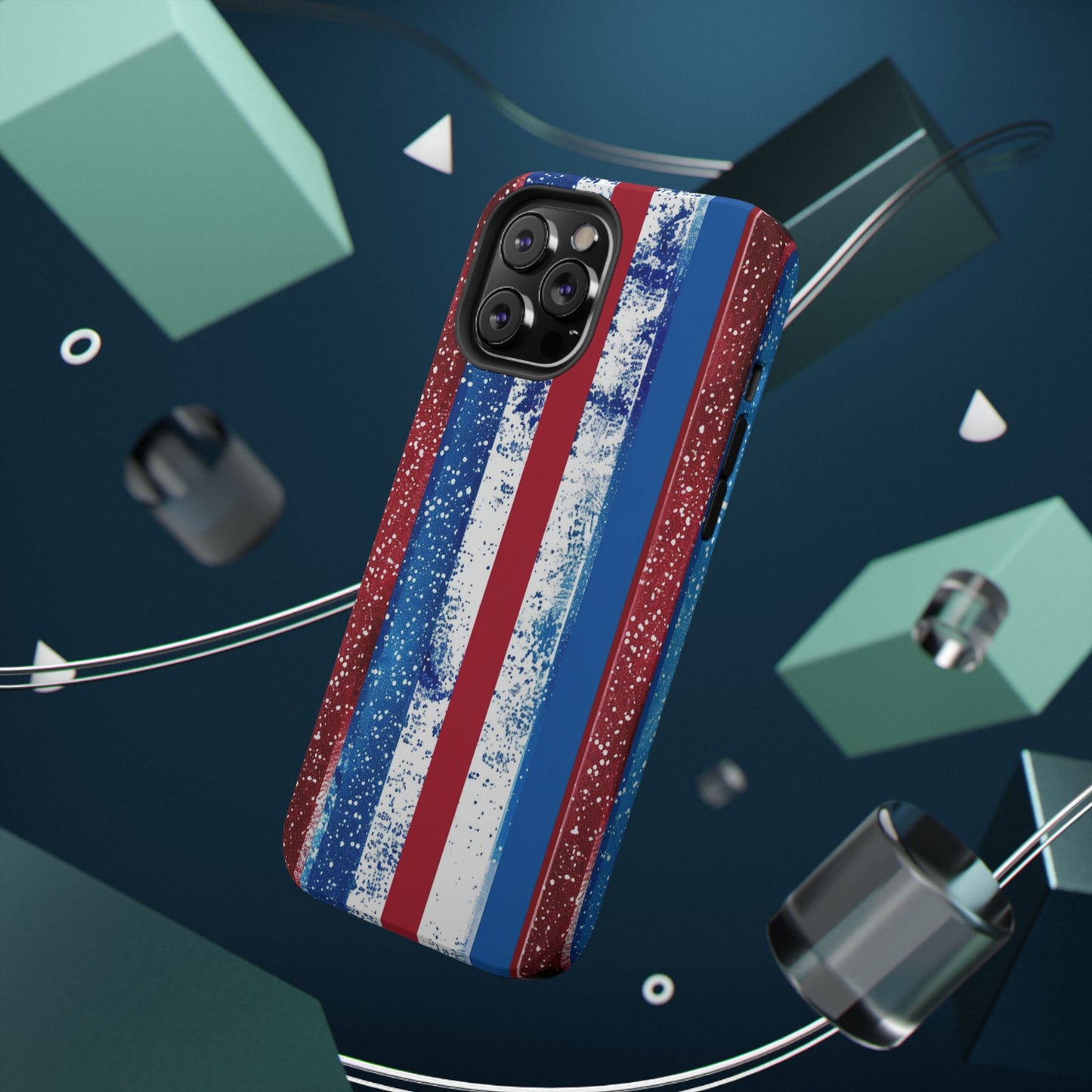 Patriotic Stripes Impact-Resistant Phone Case