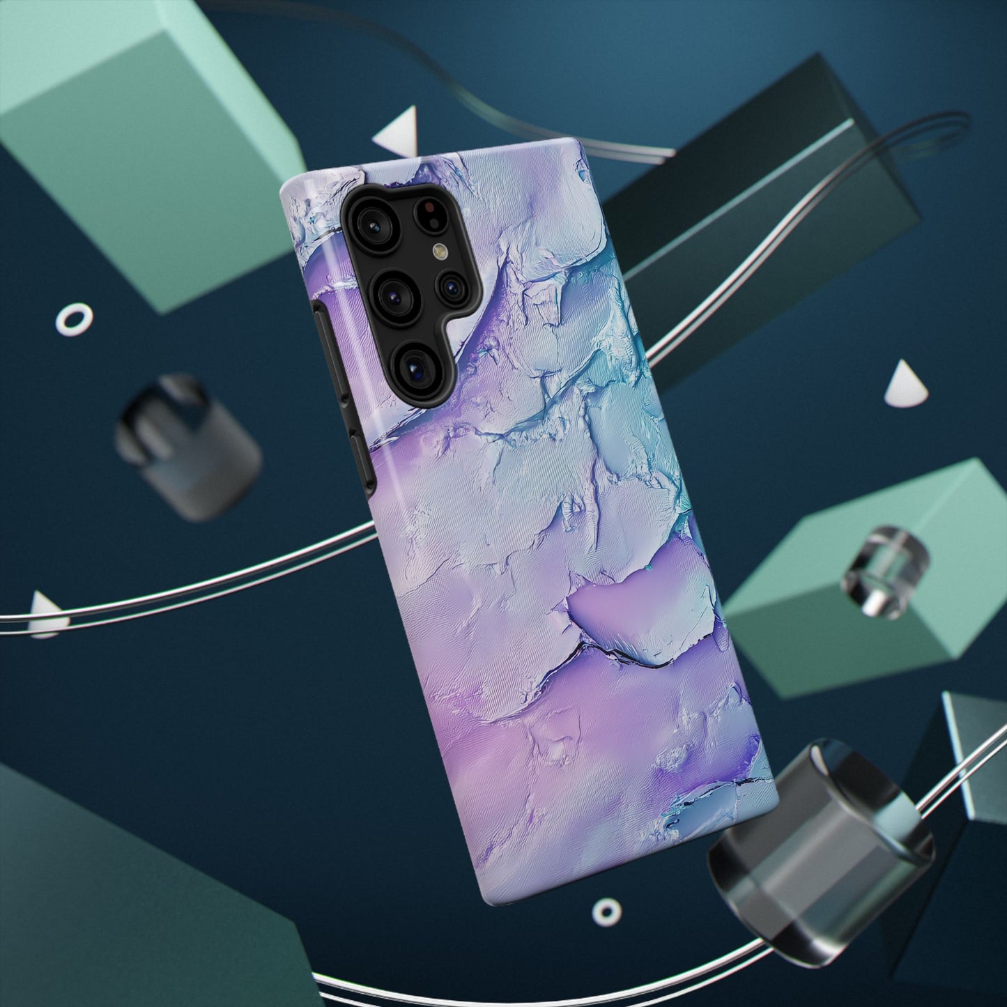 Vibrant Impact-Resistant Phone Case - Colorful Texture Design