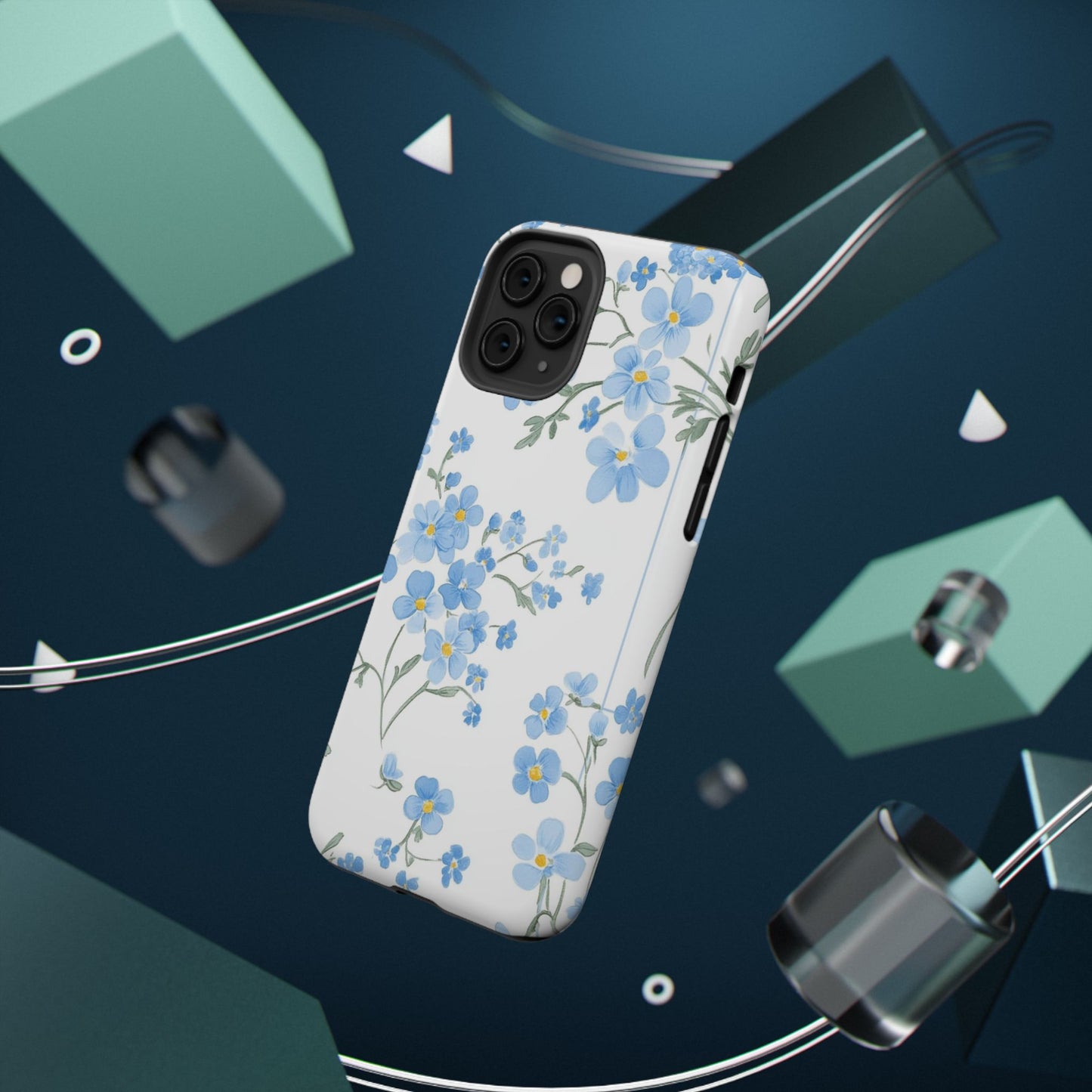 Blue Flower Design Floral Phone Case
