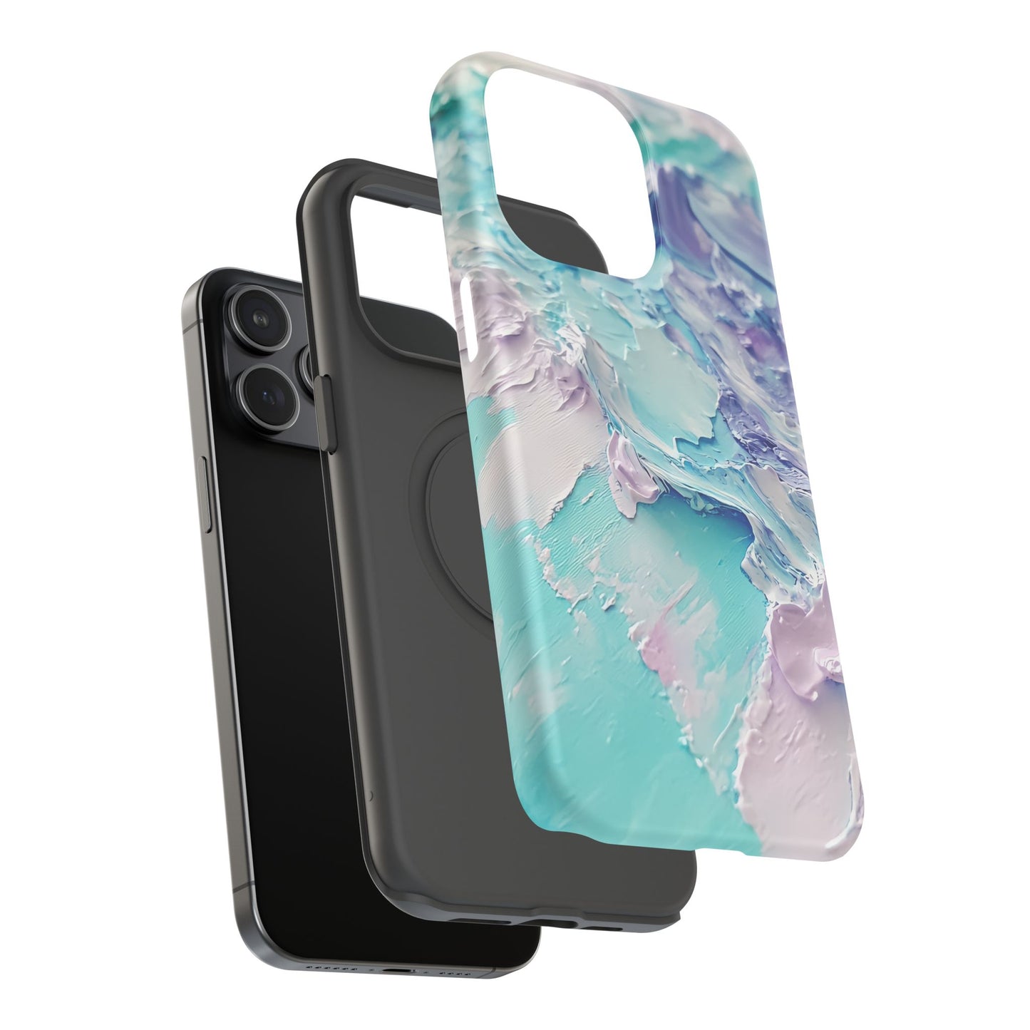 Aqua Abstract Impact-Resistant Phone Case