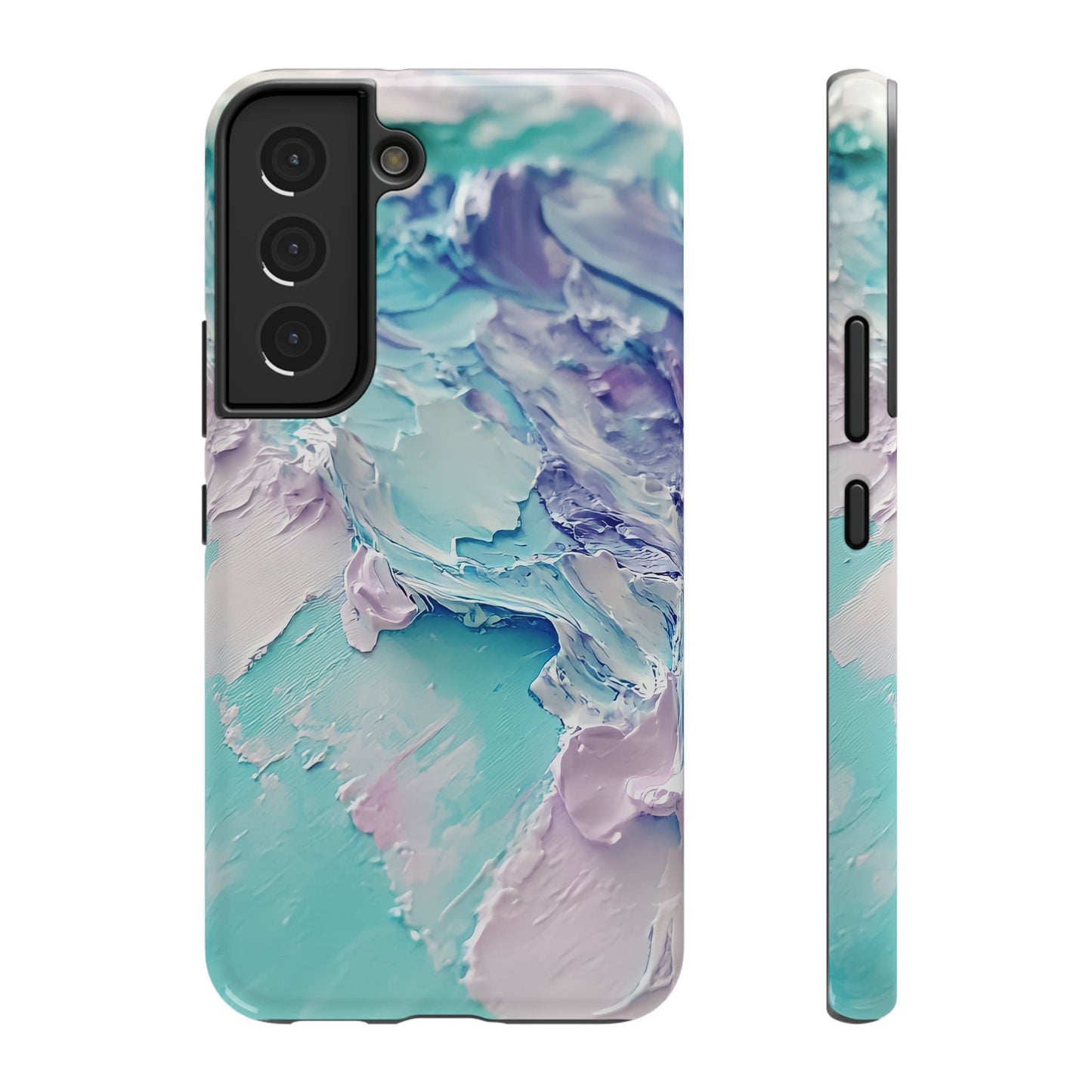 Aqua Abstract Impact-Resistant Phone Case