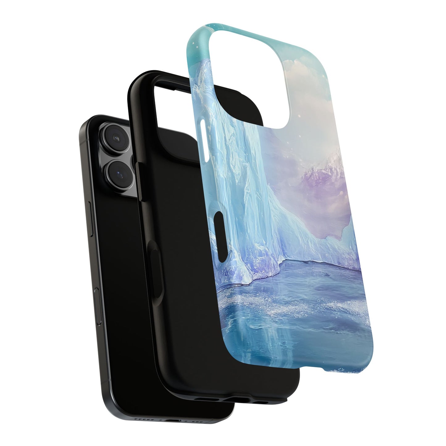 Artistic Phone Case with Iceberg Design