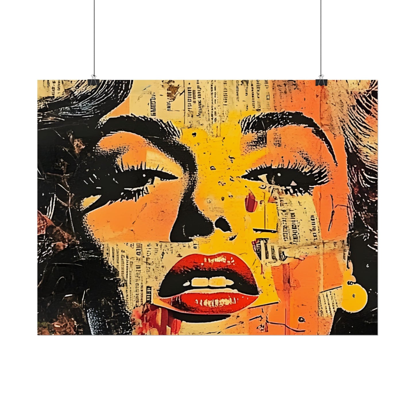 Wall Art Poster - Retro Pop Culture Woman 16, Comic Book Style