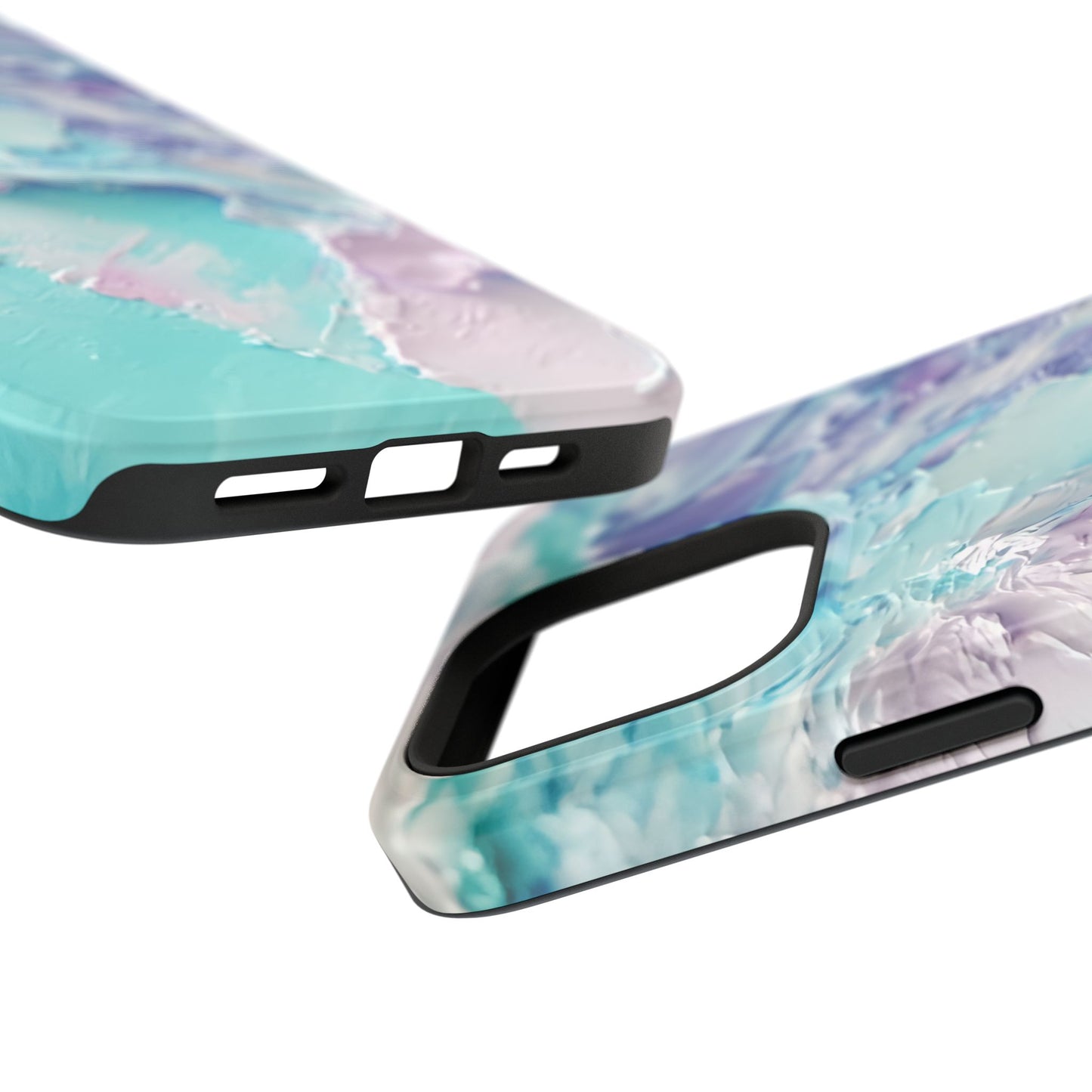 Aqua Abstract Impact-Resistant Phone Case