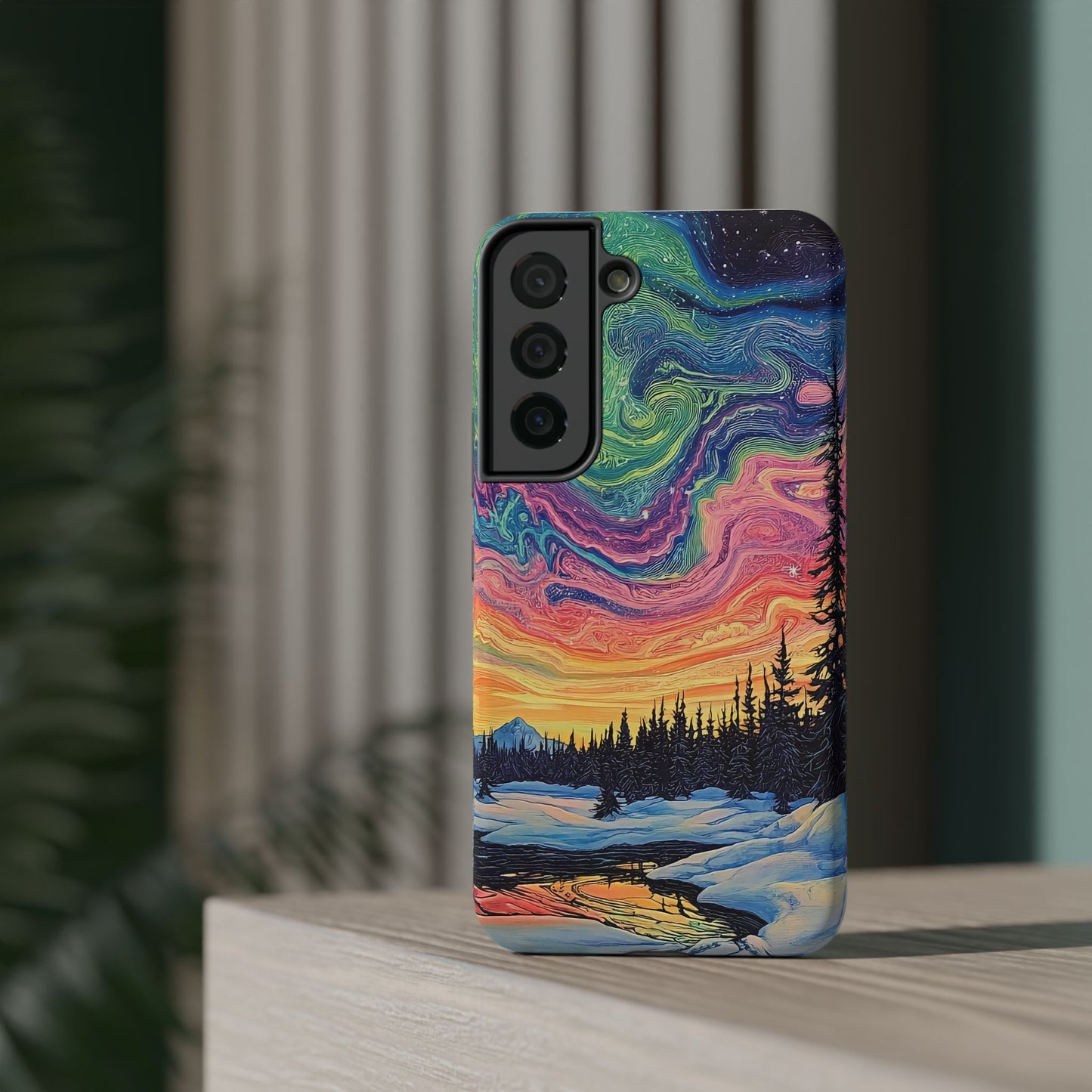 Nature-Inspired Impact-Resistant Phone Case - Vibrant Galaxy Sky Design