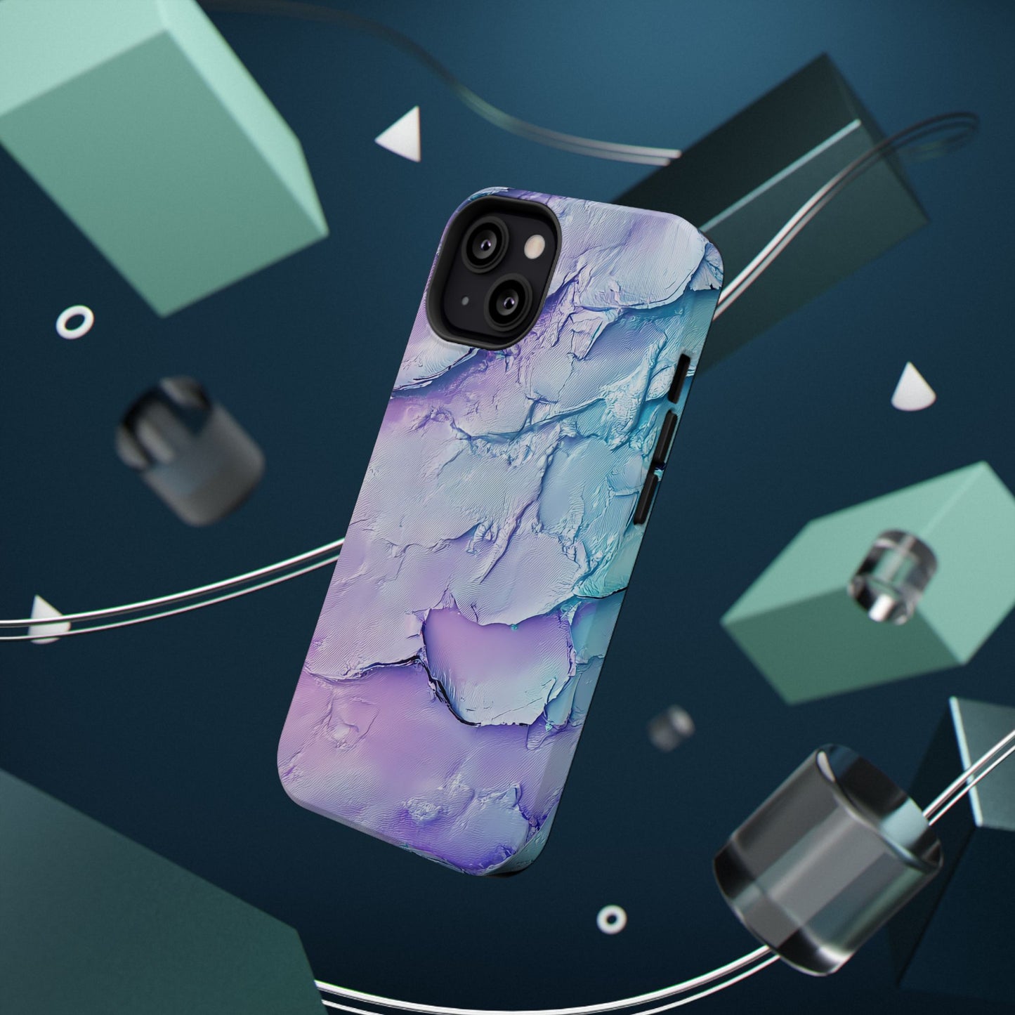 Vibrant Impact-Resistant Phone Case - Colorful Texture Design