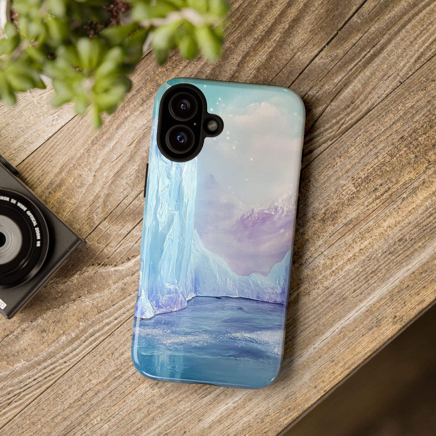 Artistic Phone Case with Iceberg Design