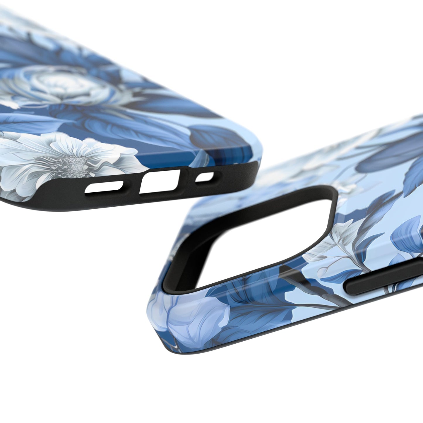 Elegant Blue Floral Phone Case