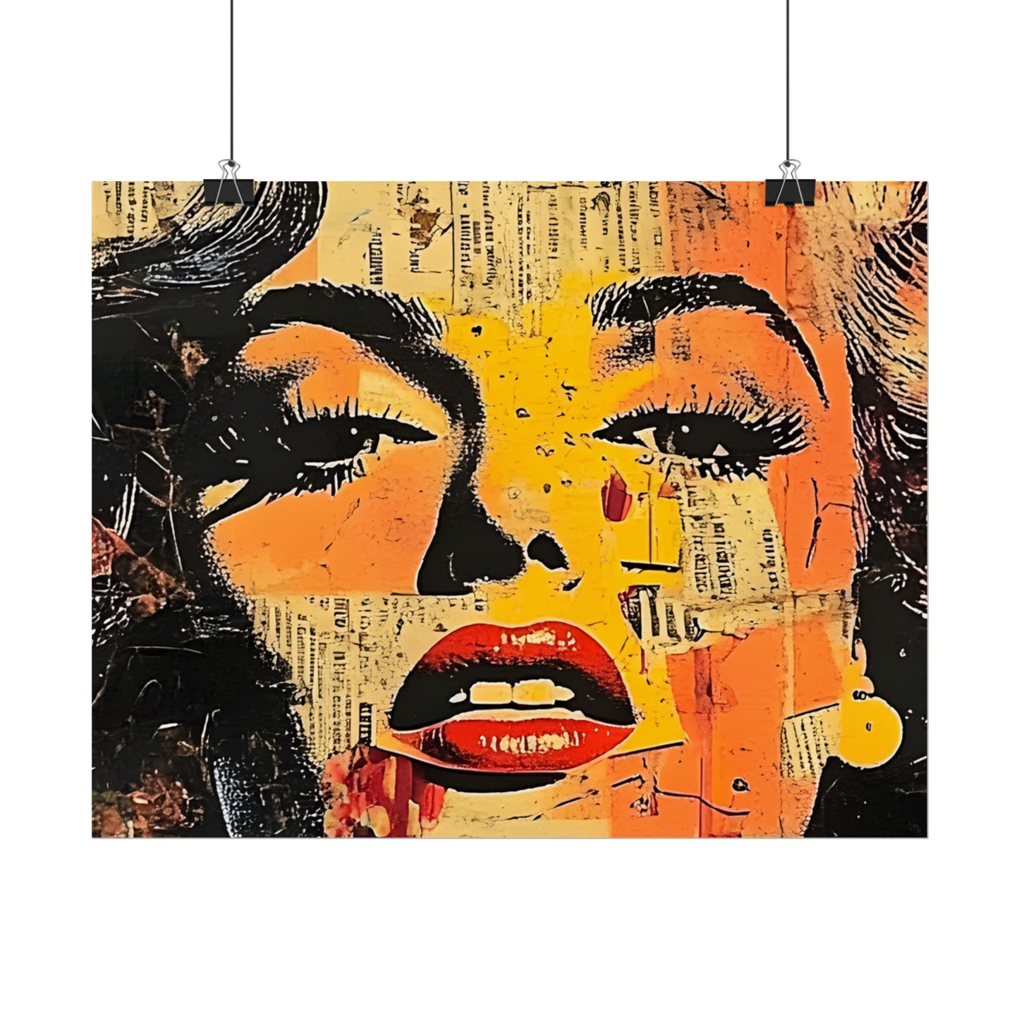 Wall Art Poster - Retro Pop Culture Woman 16, Comic Book Style