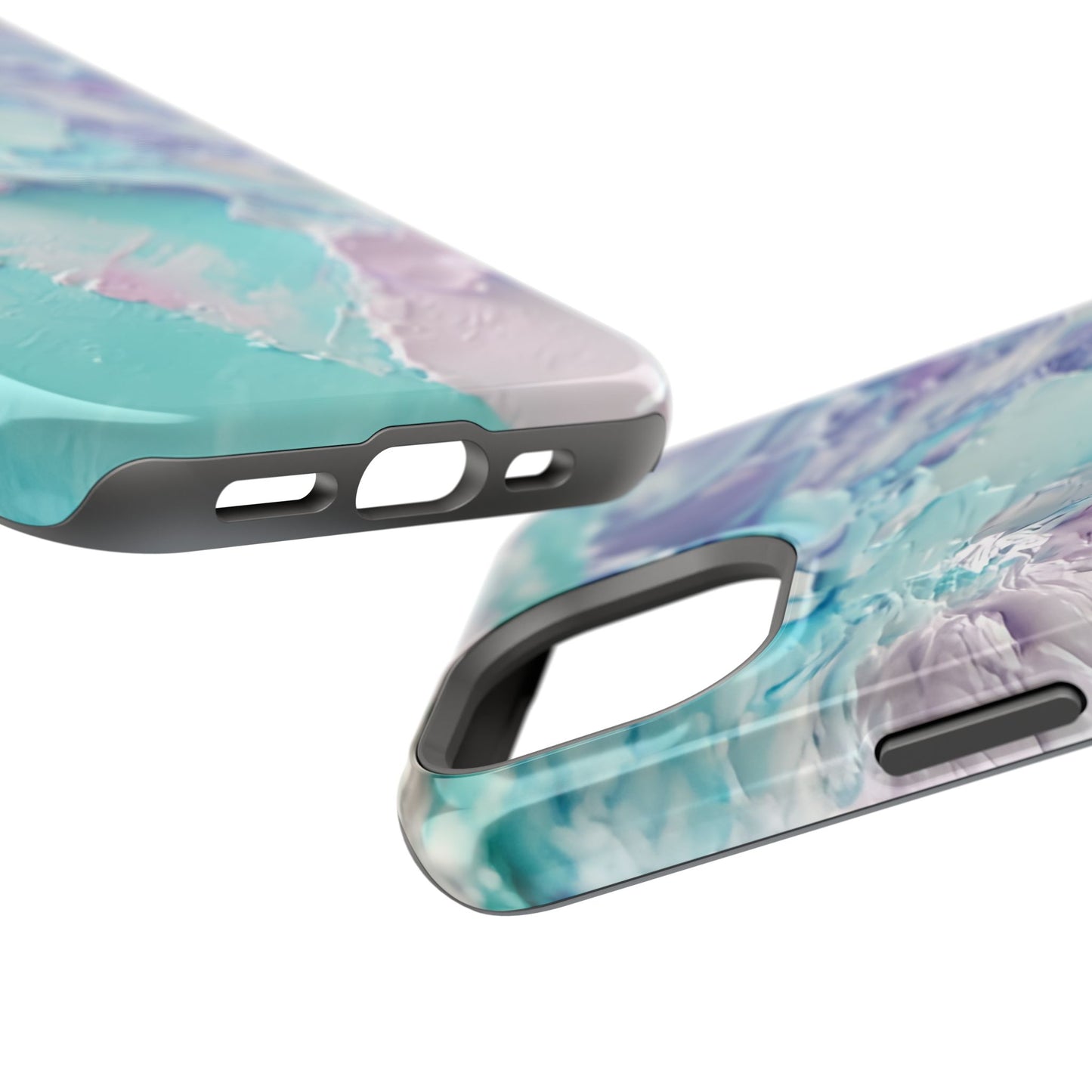 Aqua Abstract Impact-Resistant Phone Case