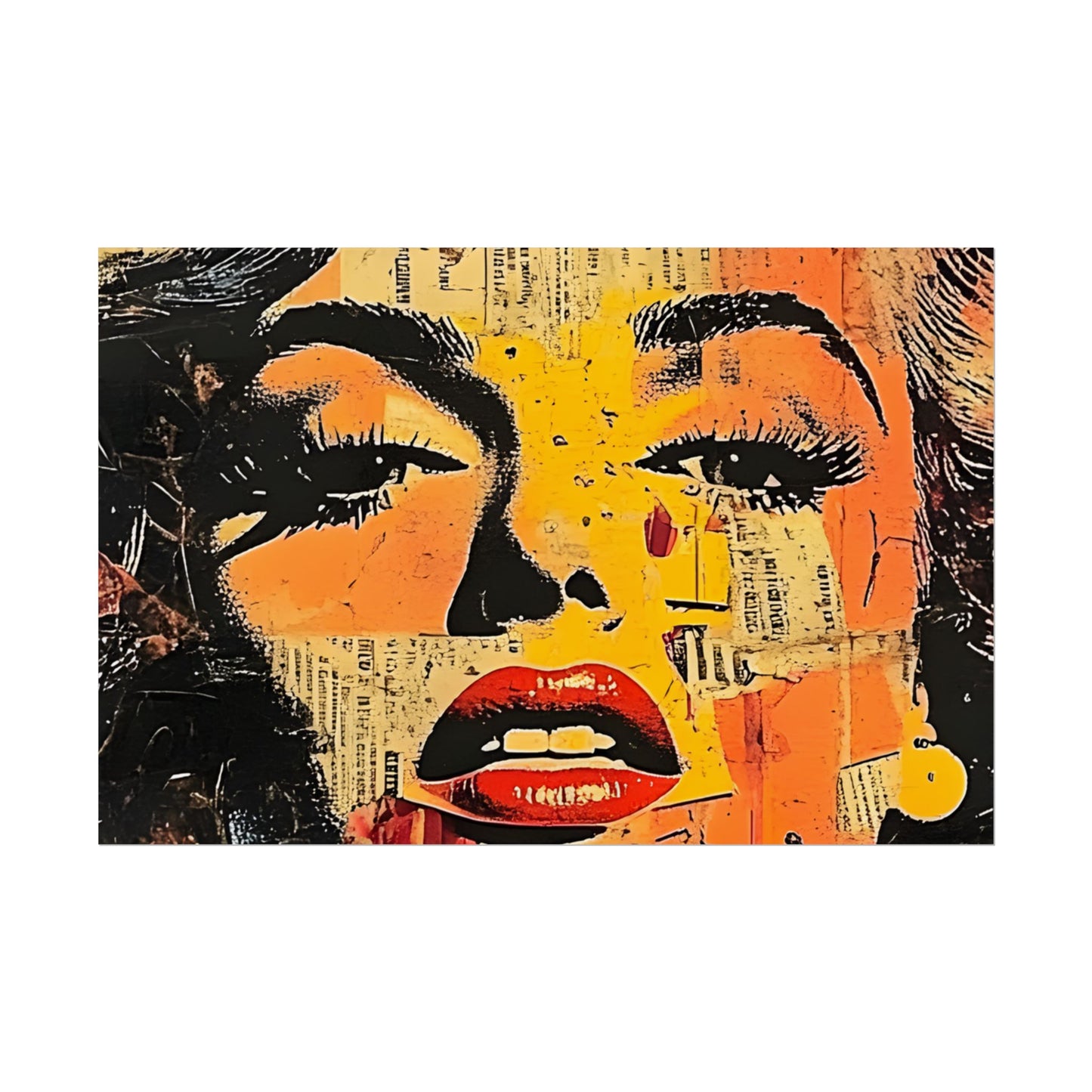Wall Art Poster - Retro Pop Culture Woman 16, Comic Book Style
