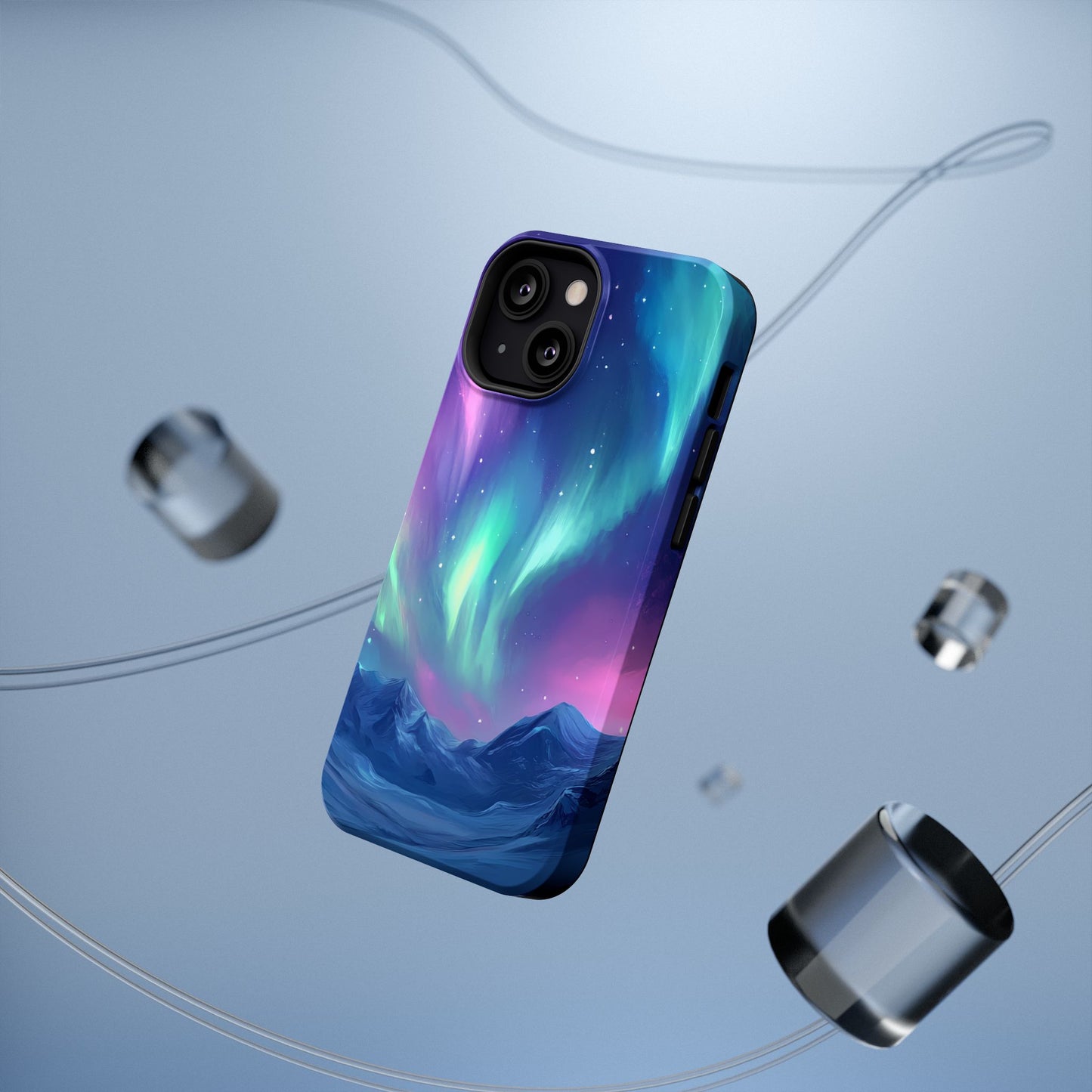 Aurora Borealis Impact-Resistant Phone Case - Colorful Northern Lights Design-2