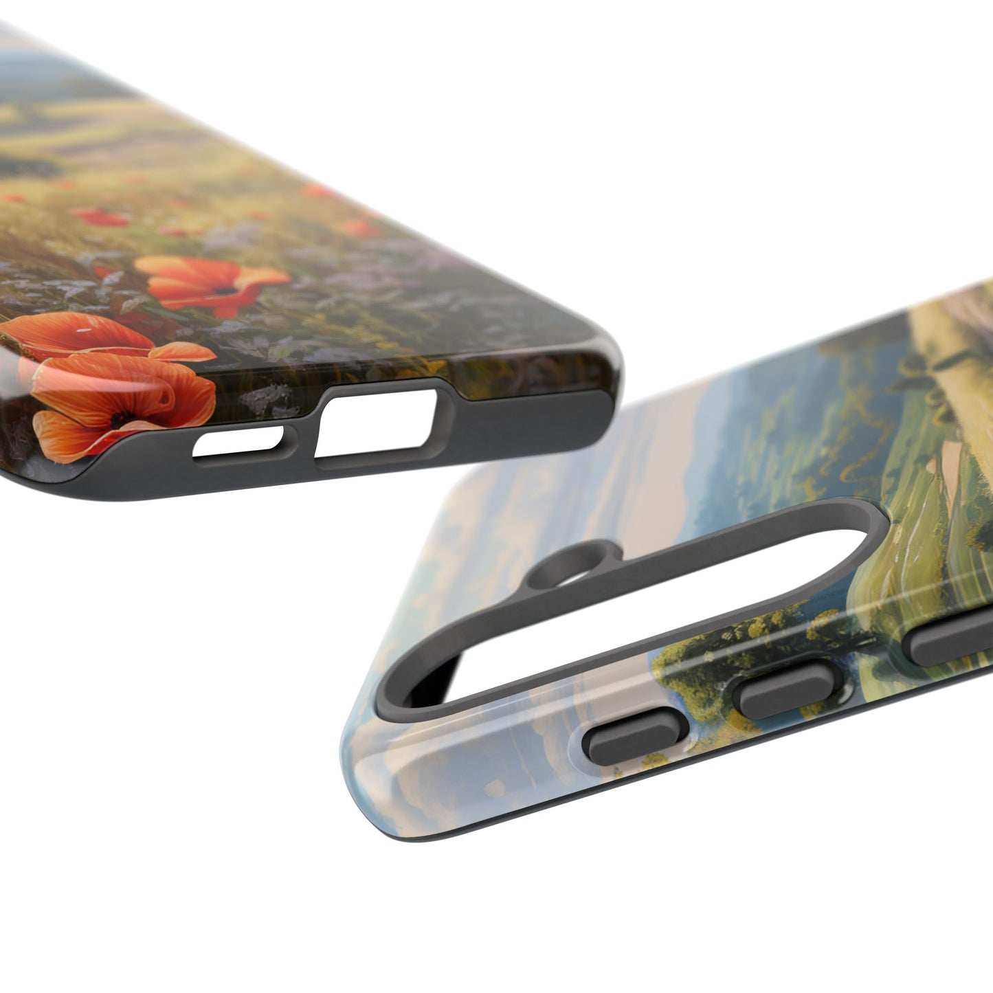 Phone Case with Beautiful Poppy Field Design
