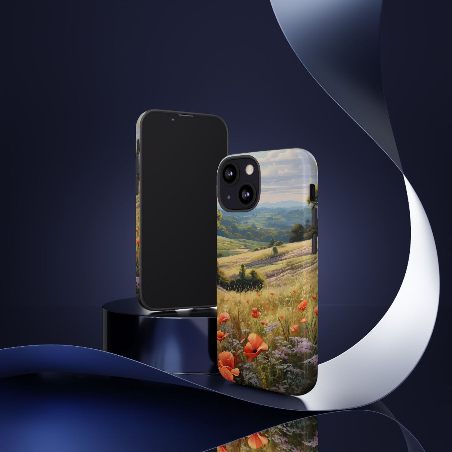 Phone Case with Beautiful Poppy Field Design