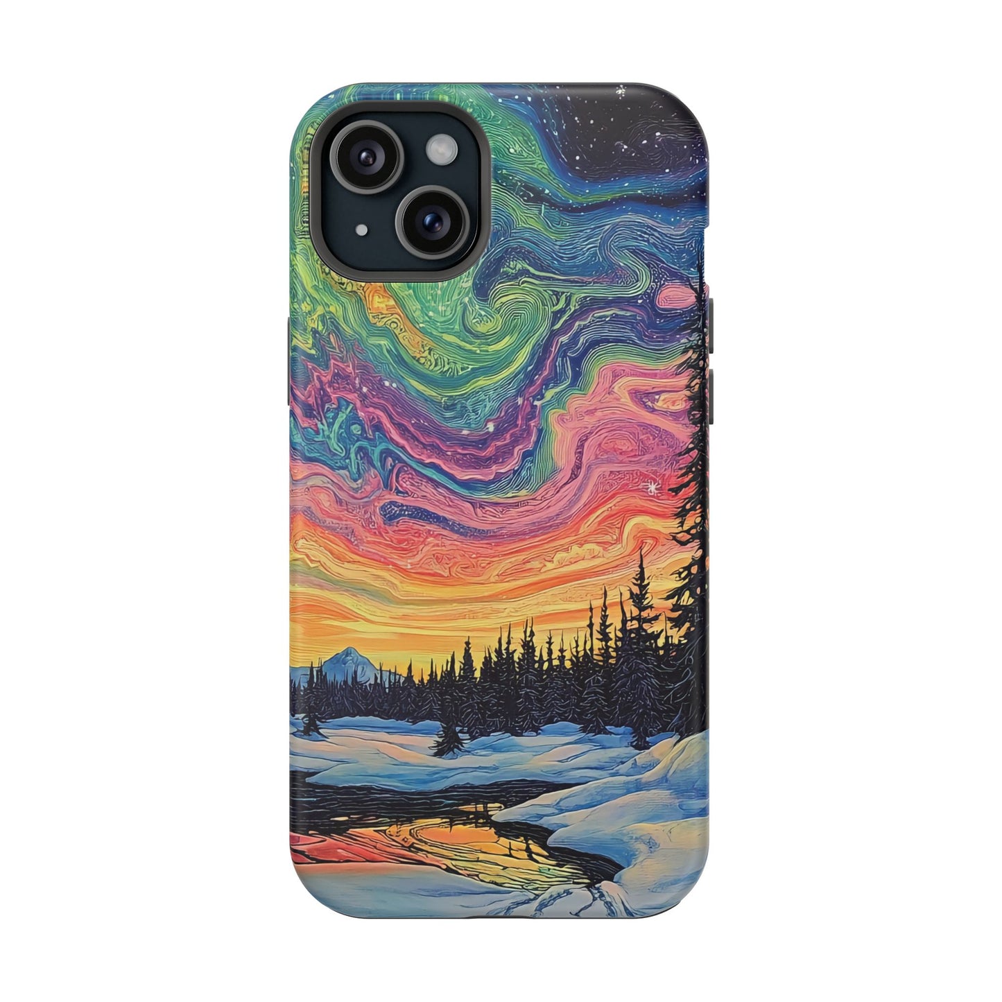 Nature-Inspired Impact-Resistant Phone Case - Vibrant Galaxy Sky Design