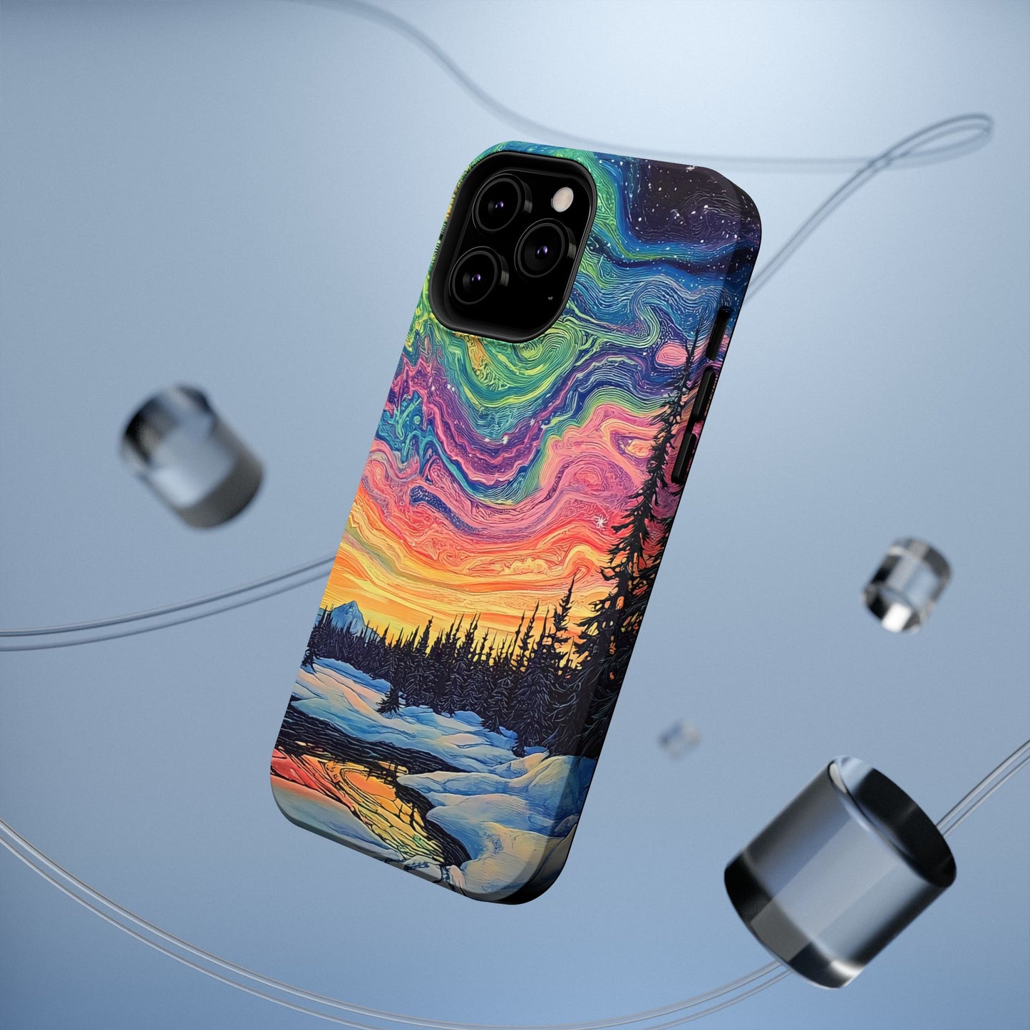 Nature-Inspired Impact-Resistant Phone Case - Vibrant Galaxy Sky Design