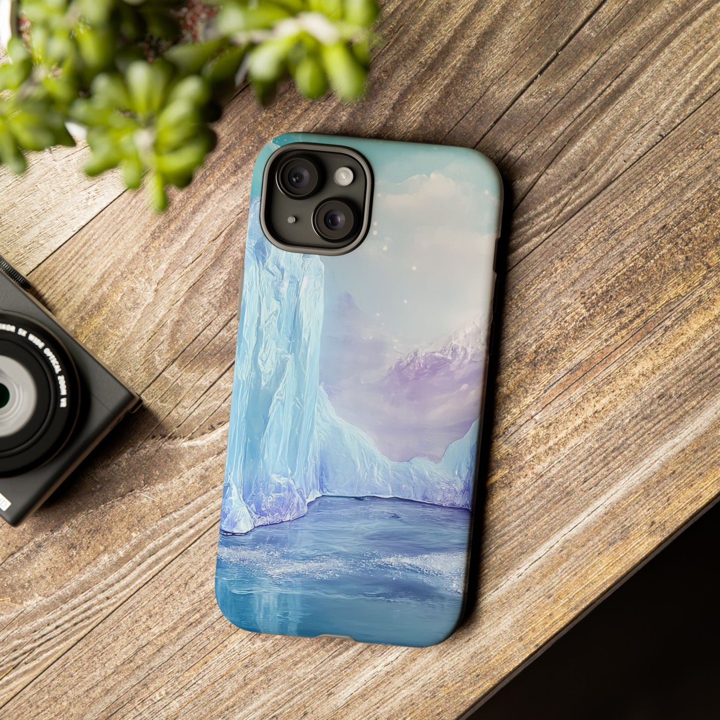 Artistic Phone Case with Iceberg Design