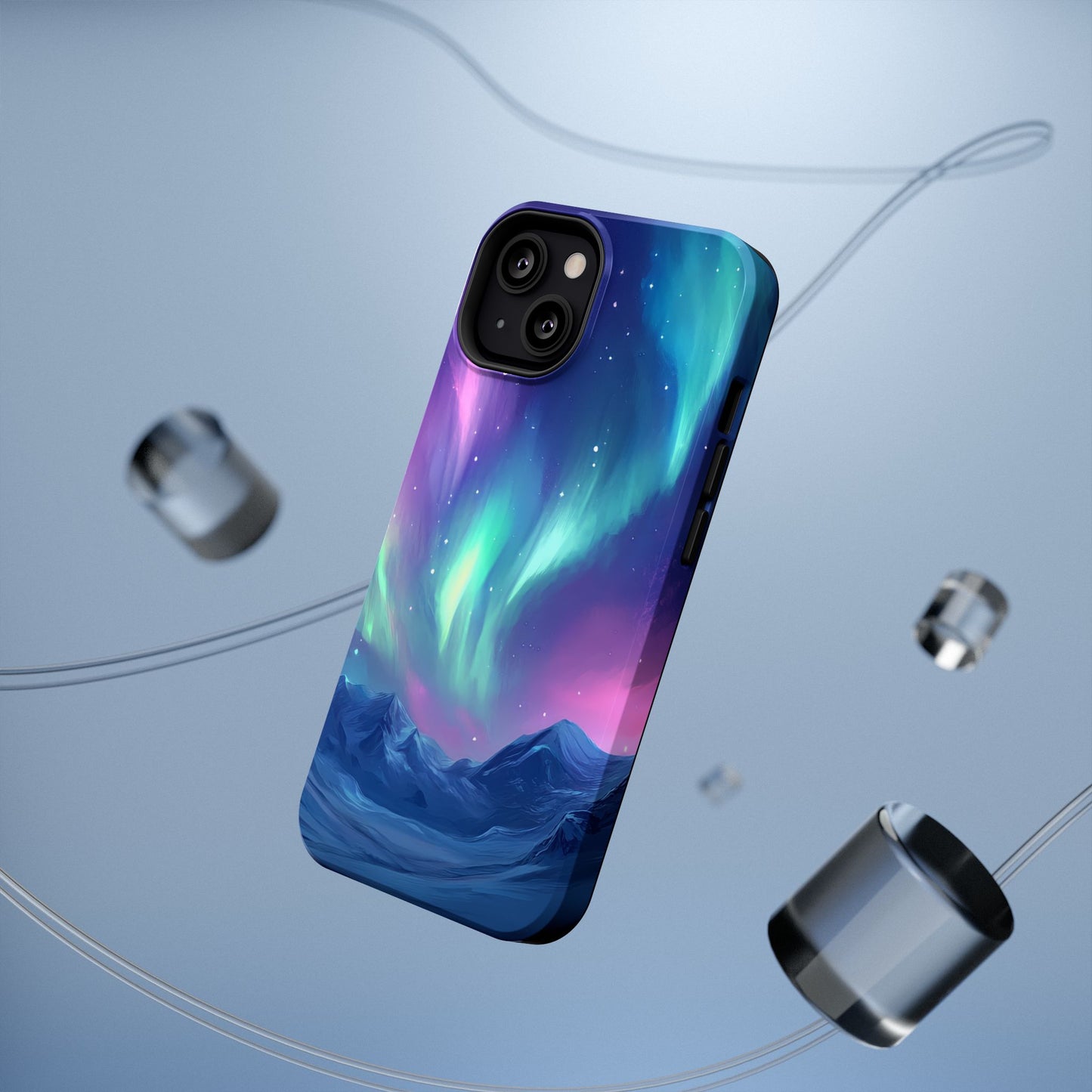Aurora Borealis Impact-Resistant Phone Case - Colorful Northern Lights Design-2