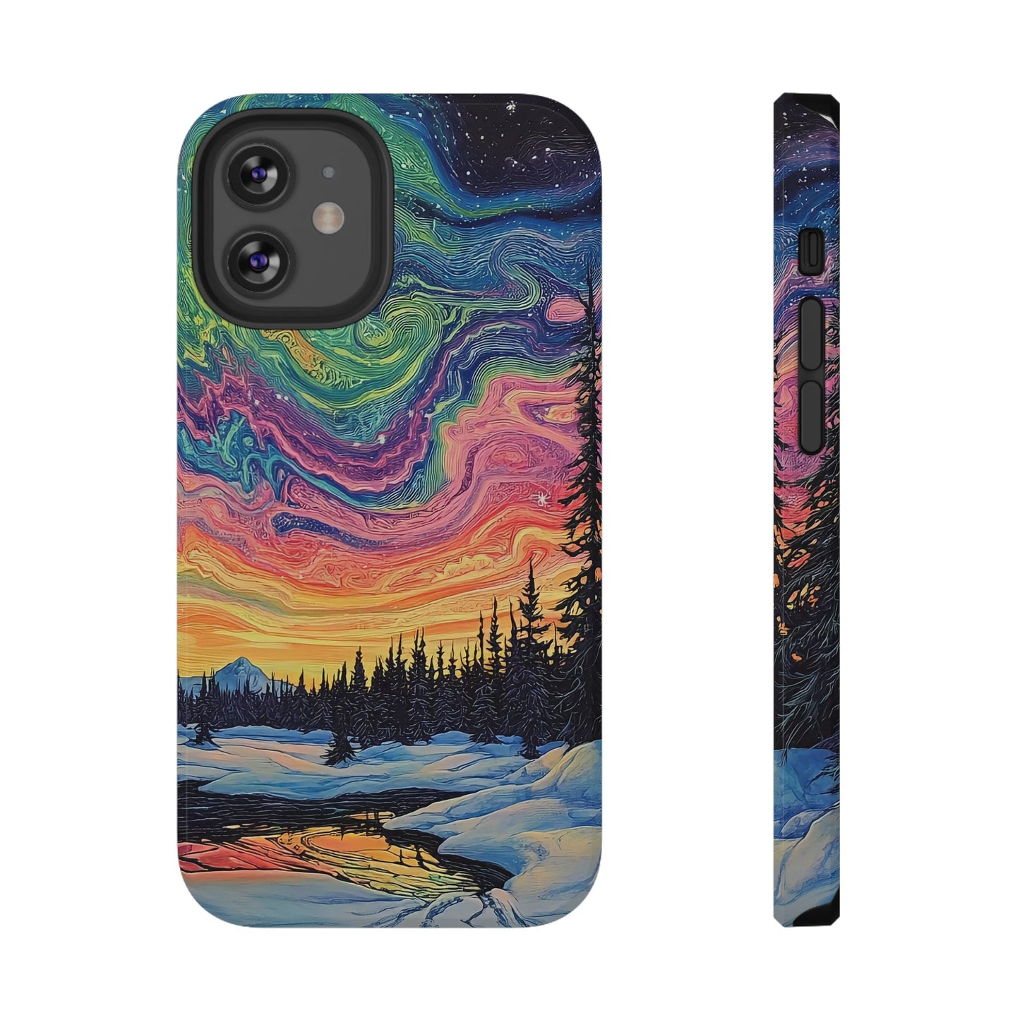 Nature-Inspired Impact-Resistant Phone Case - Vibrant Galaxy Sky Design
