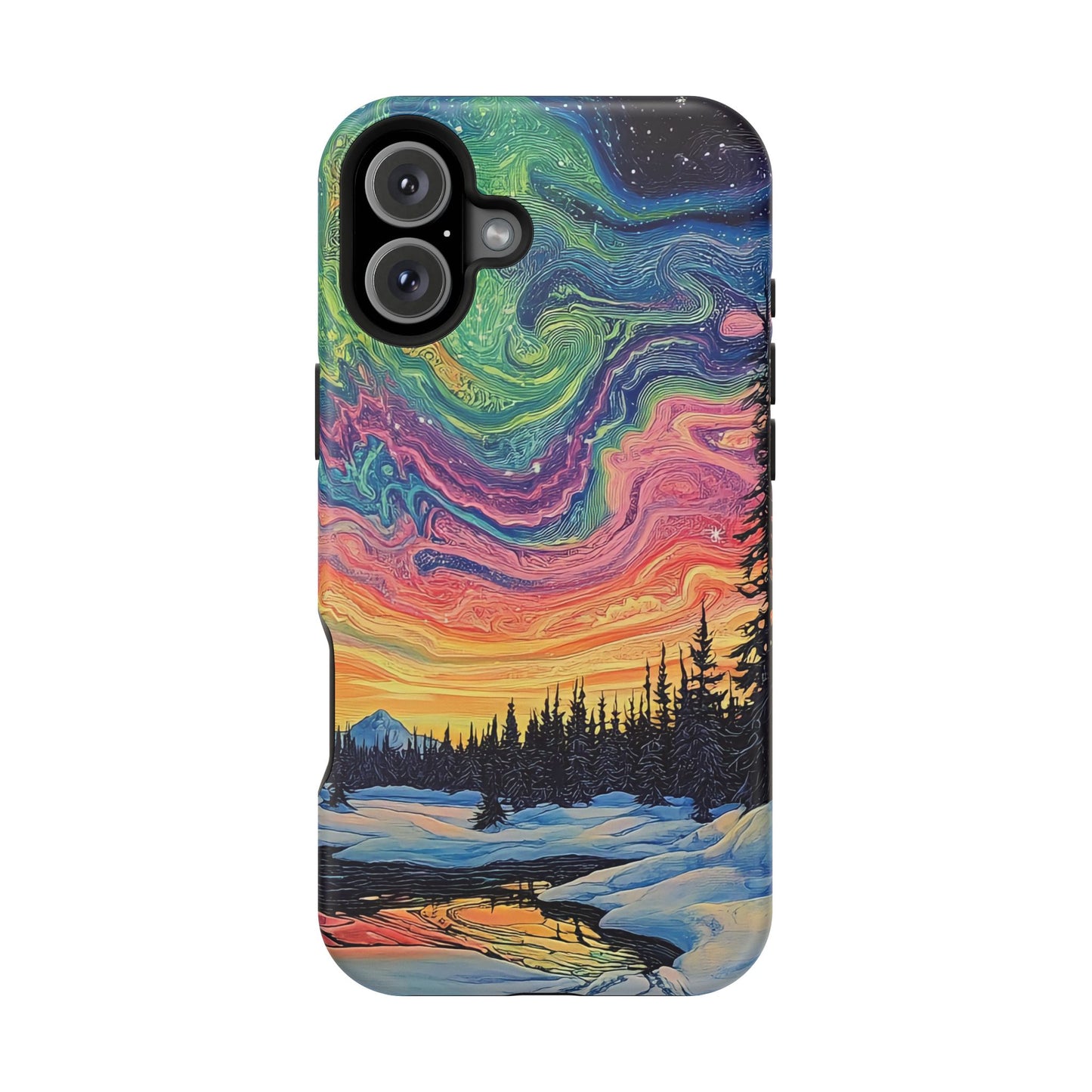 Nature-Inspired Impact-Resistant Phone Case - Vibrant Galaxy Sky Design
