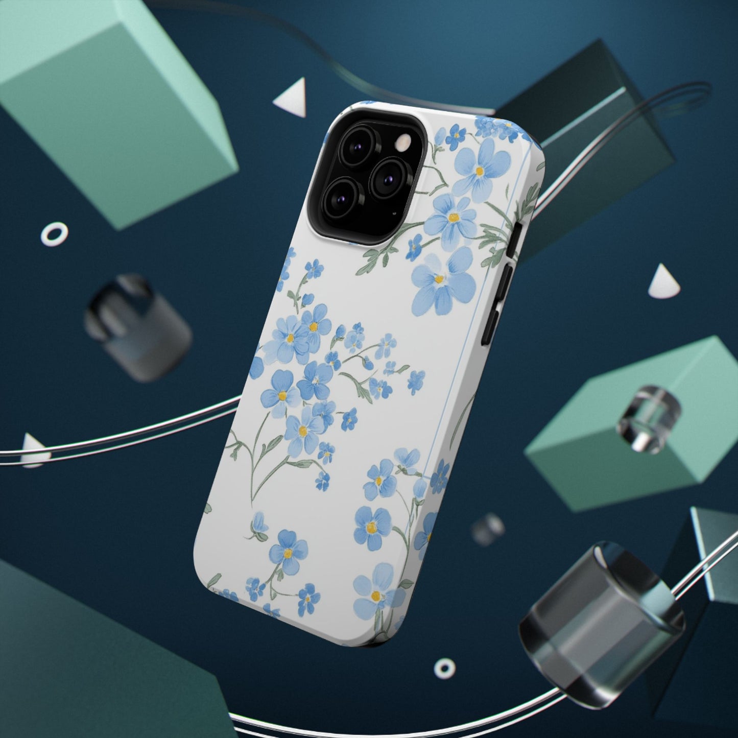 Blue Flower Design Floral Phone Case
