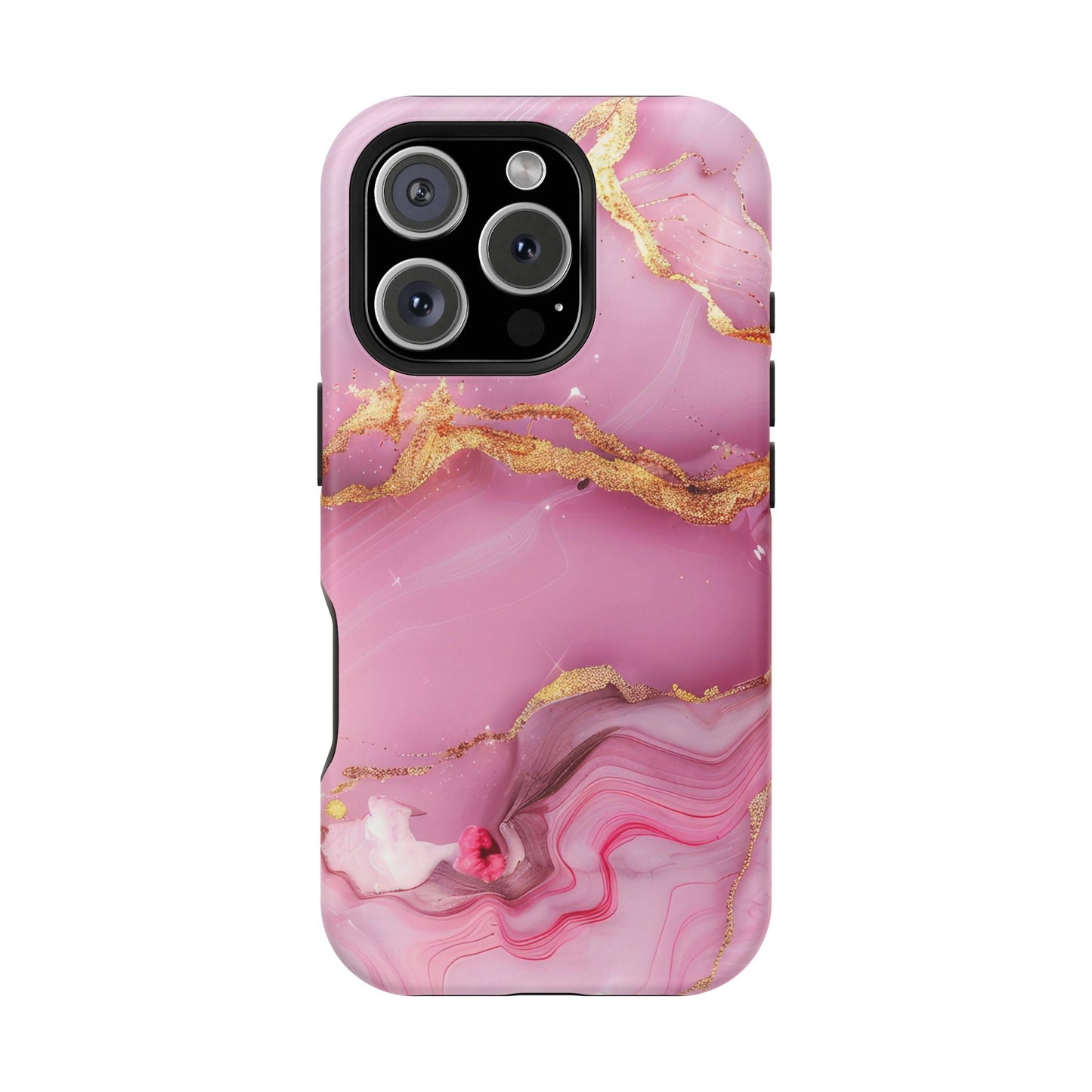 Elegant Marble Phone Case - Pink & Gold