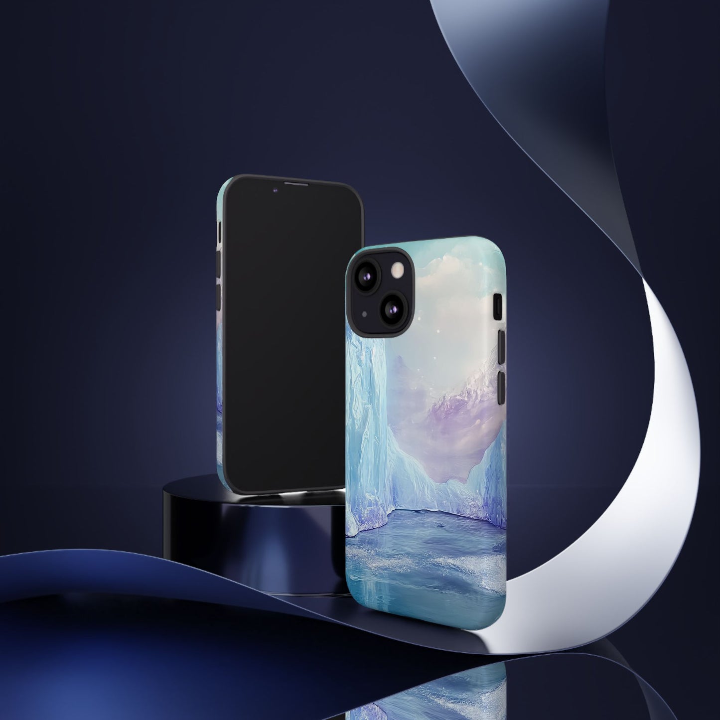 Artistic Phone Case with Iceberg Design