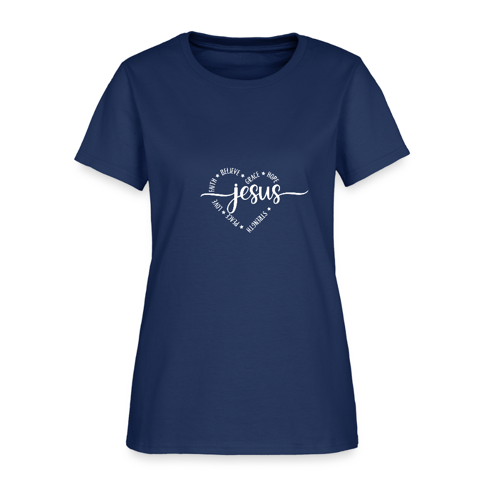 Jesus Heart - Women's T-Shirt - blue dusk