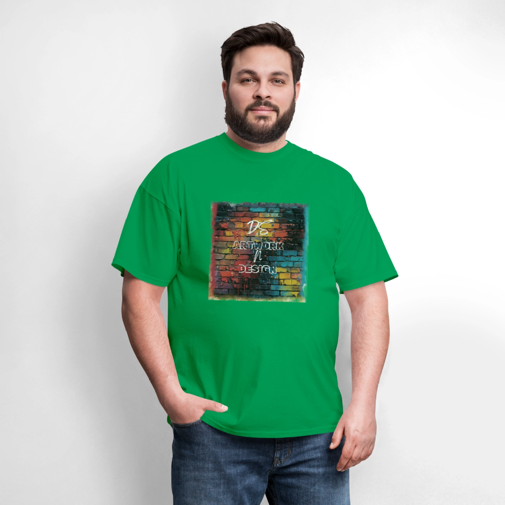 Brick Wall Artwork - Men's Tee - bright green