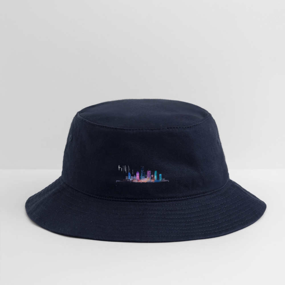 H-town Skyline - Bucket Hat - navy