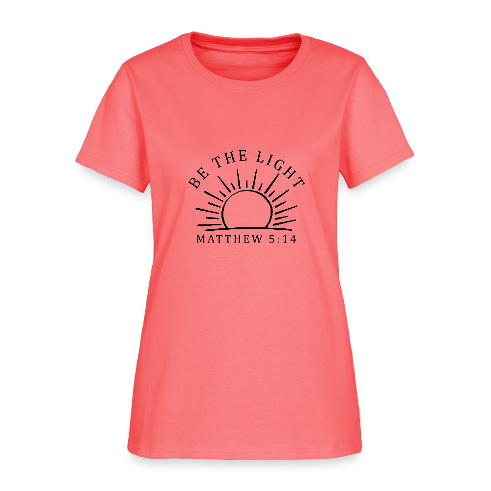 Be the Light - Women's T-Shirt - coral