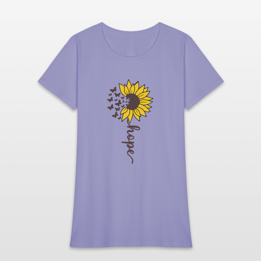 Sunflower of Hope - floral Women's T-Shirt - lavender