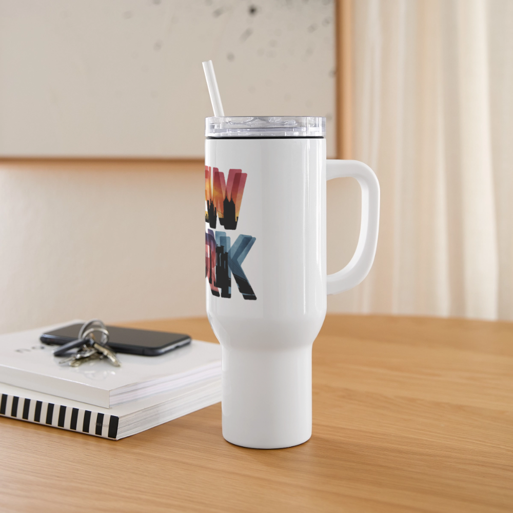New York - 40 oz Travel Tumbler - white