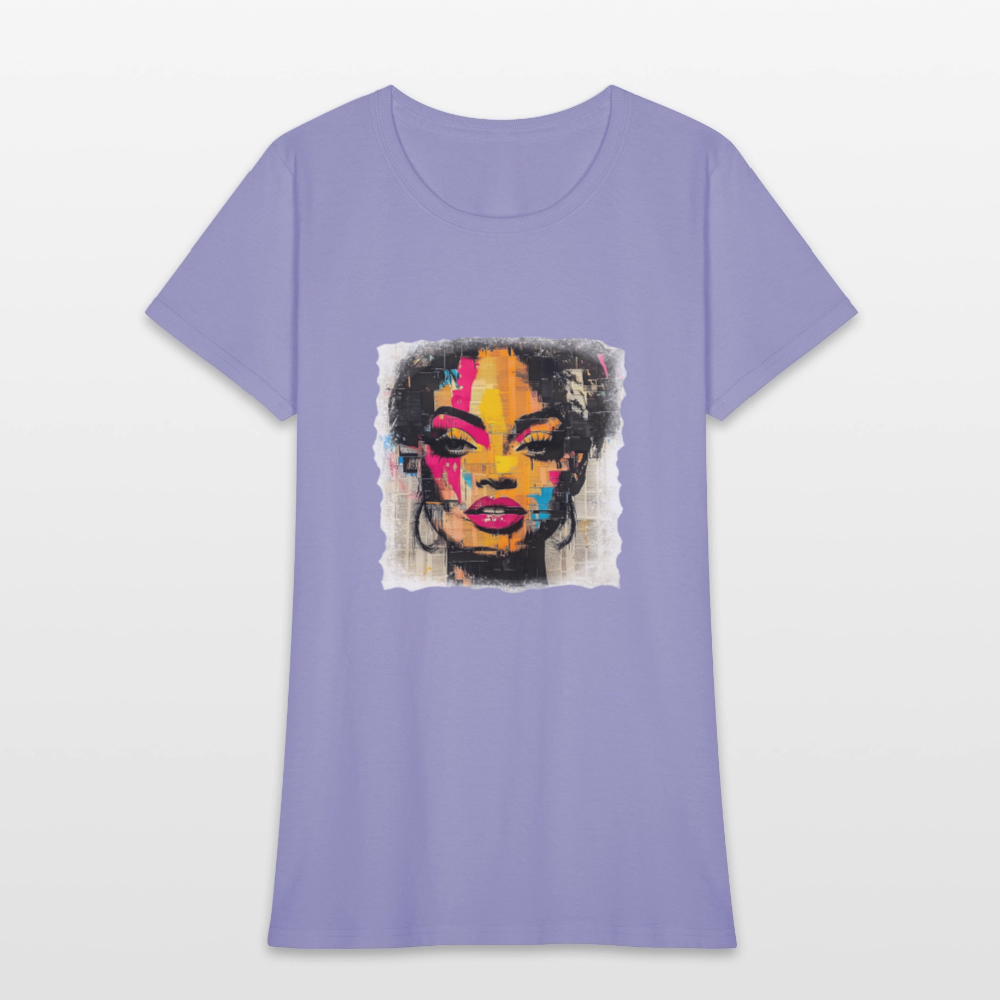 Pop Culture Woman 2- Short Sleeve T-Shirt - lavender