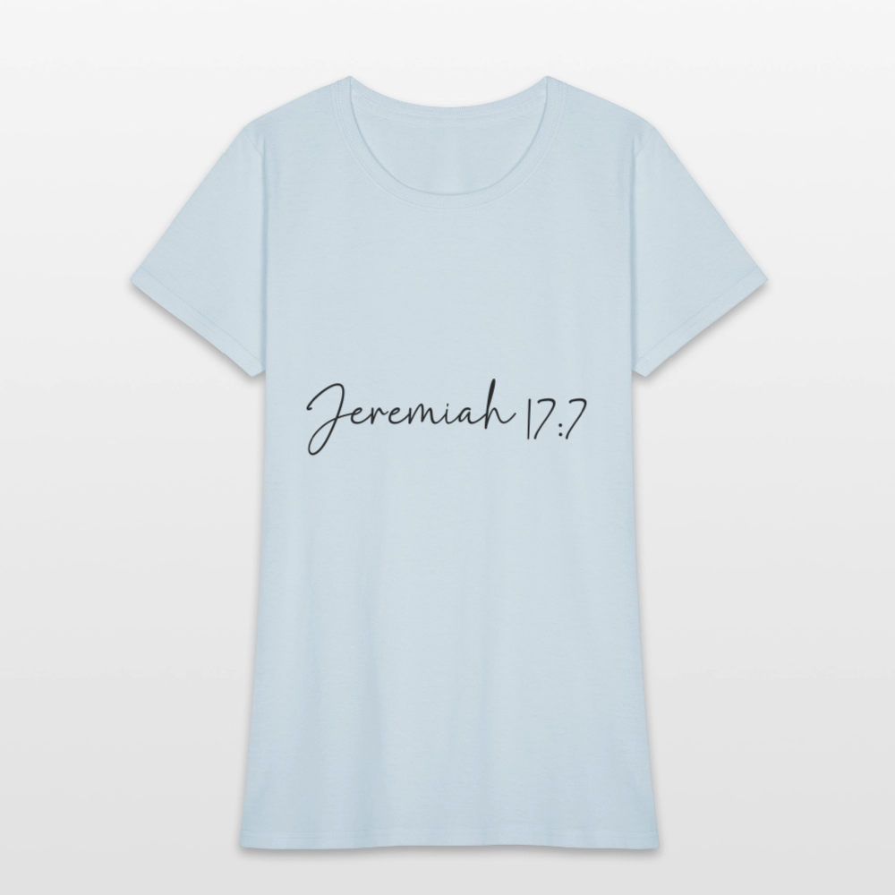 Jeremiah 17:7 - Women's T-Shirt - light blue