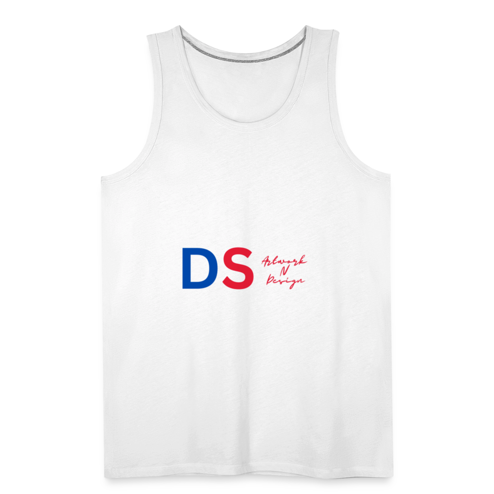 DS blue and red - Men’s Premium Tank - white
