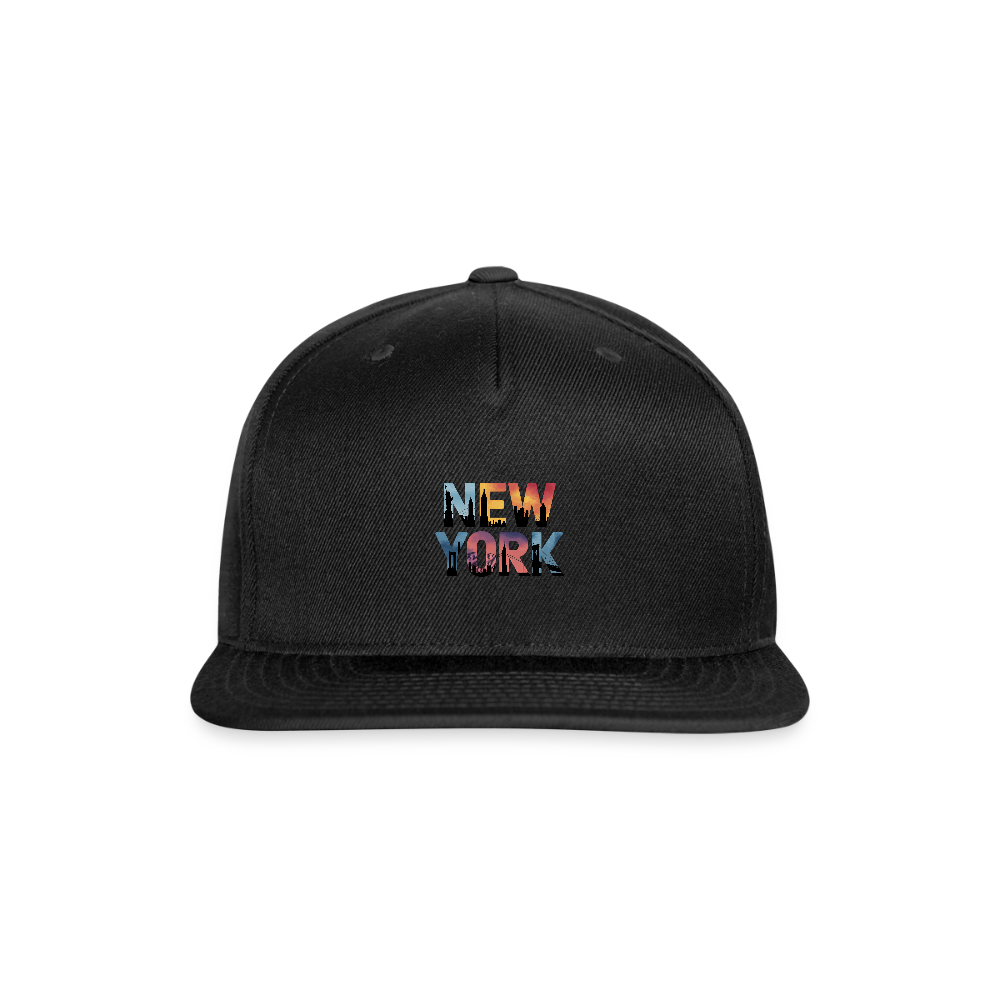 NY Color - Snapback Baseball Cap - black