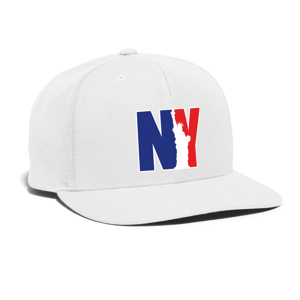 NY - Snapback Baseball Cap - white