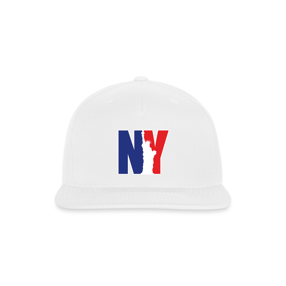 NY - Snapback Baseball Cap - white