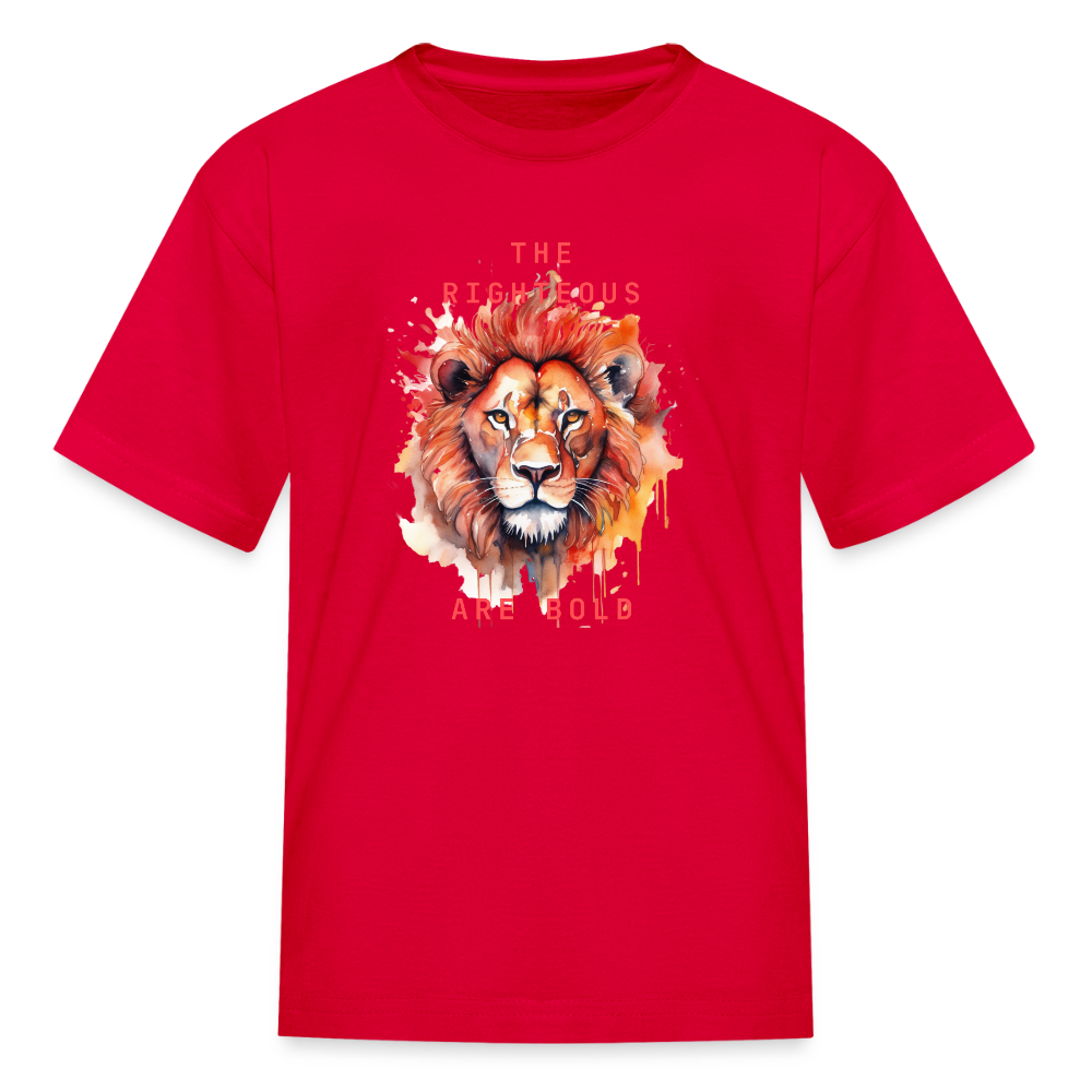 Bold Lion - Kids T-Shirt - red