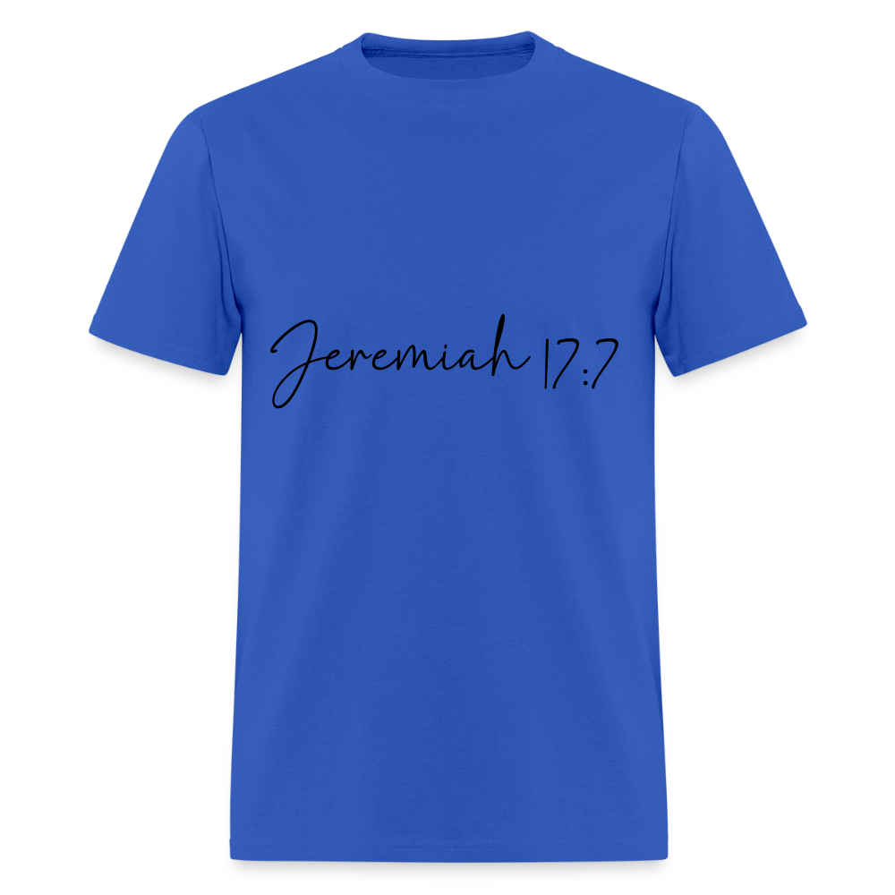 Jeremiah 17:7 - men's t-shirt - royal blue