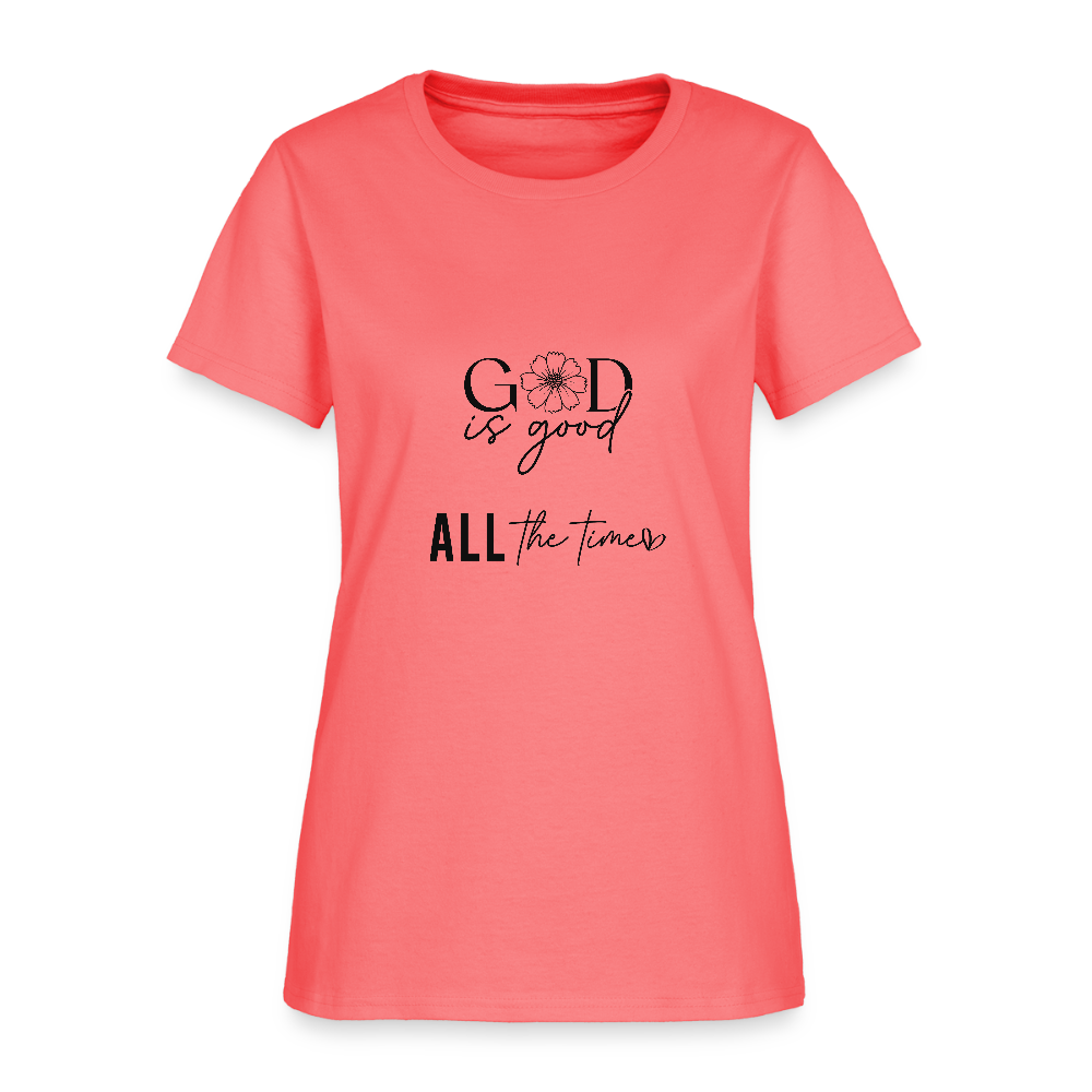 God is Good-Women's short Sleeve T-Shirt - coral