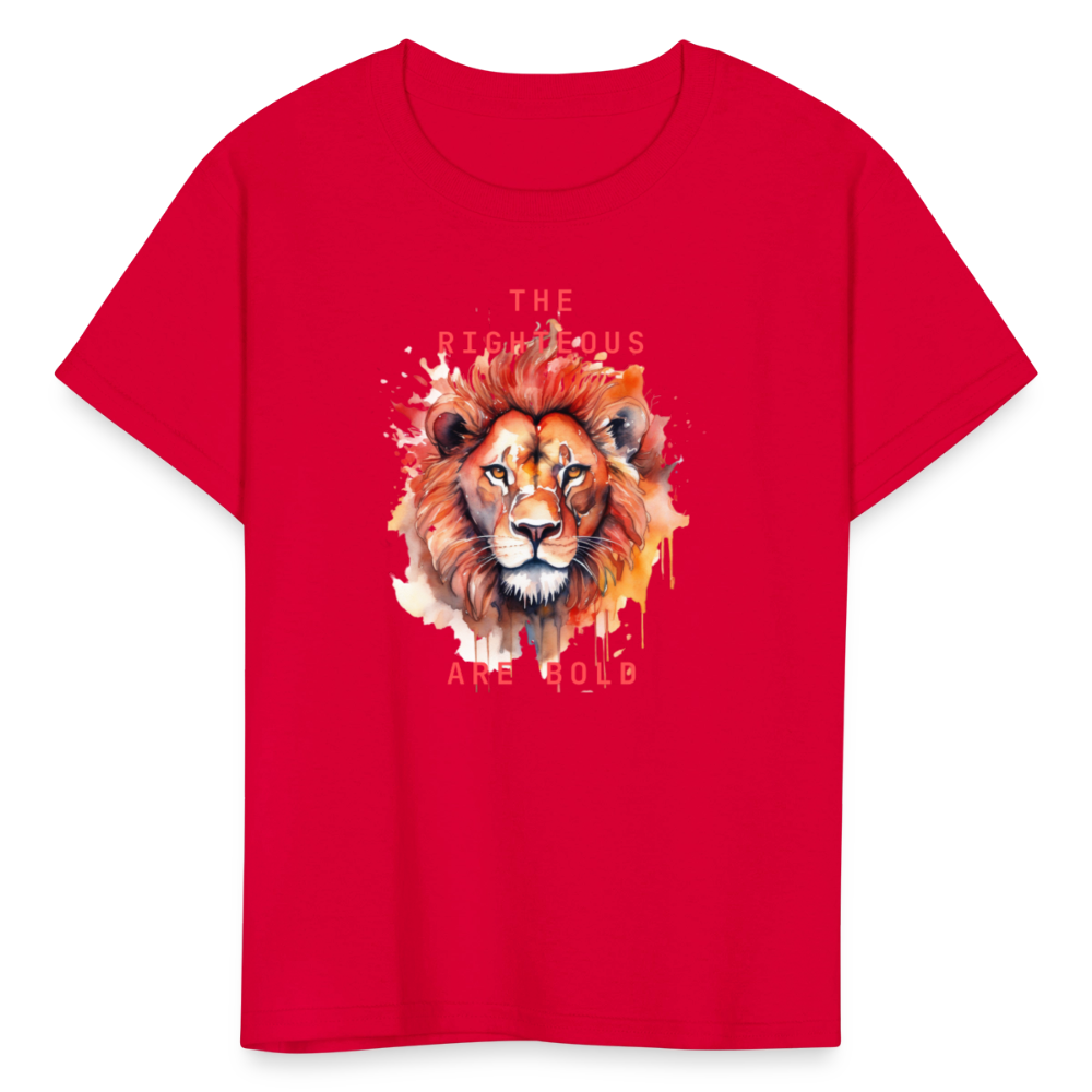 Bold Lion - Kids T-Shirt - red