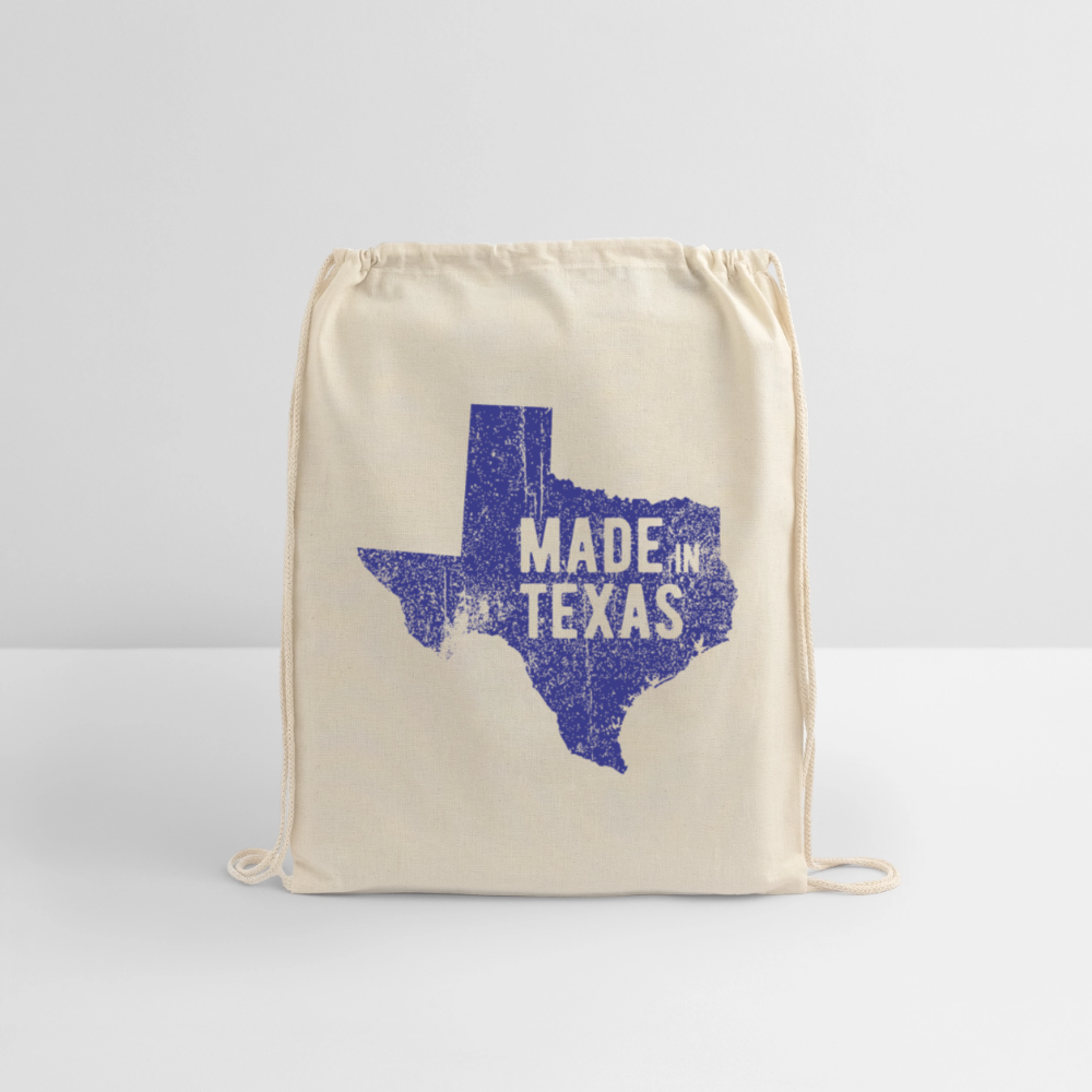 Made in Texas - Cotton Drawstring Bag - natural