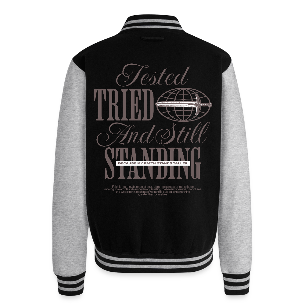 Still Standing - Letterman Jacket - black/heather grey