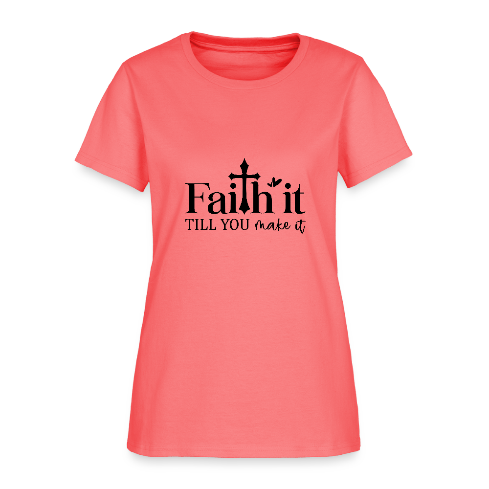 Have Faith - Women's T-Shirt - coral
