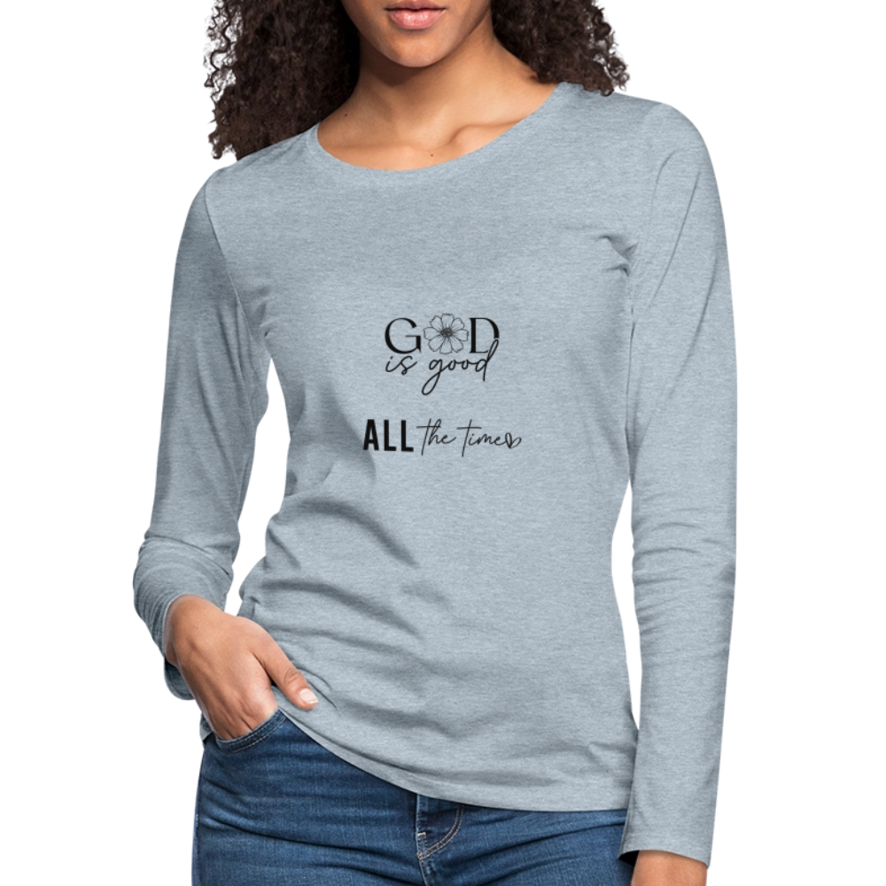 God is Good - Women's Long Sleeve T-Shirt - heather ice blue