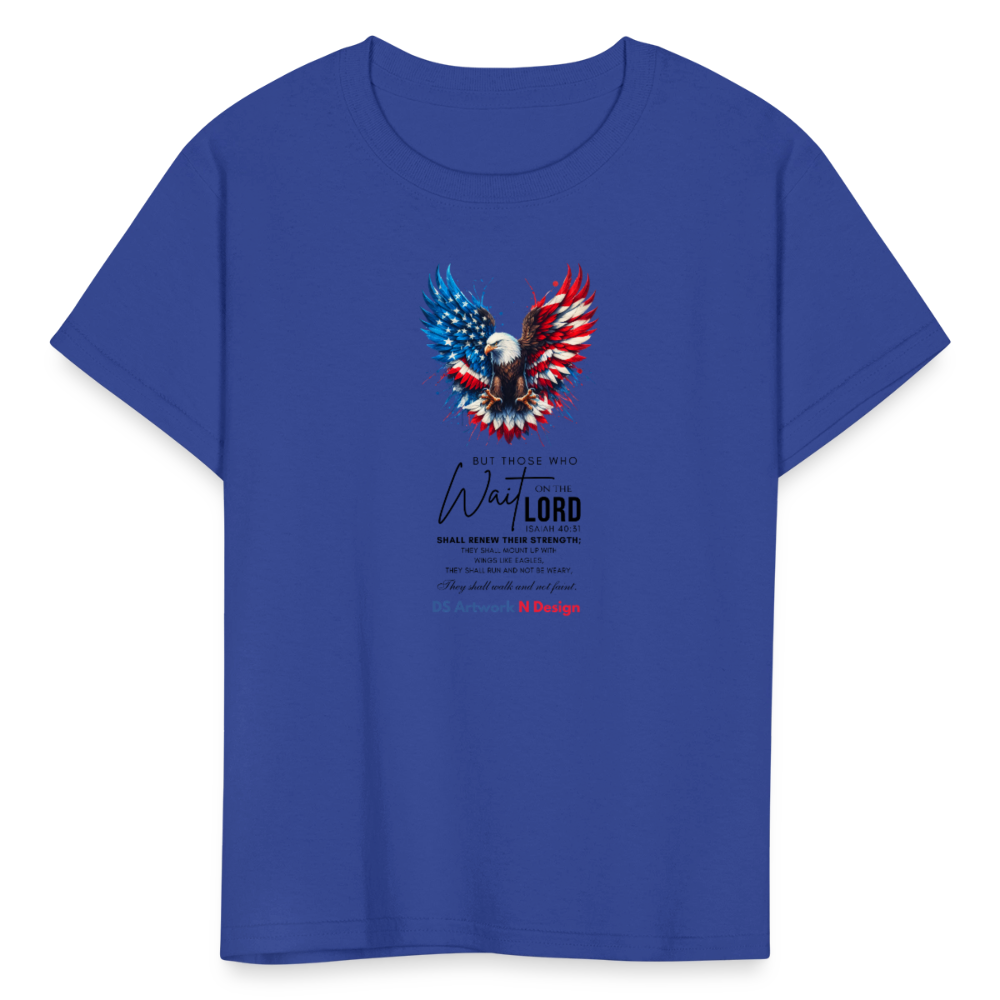 Mount on Eagles Wings - Kids' T-Shirt - royal blue