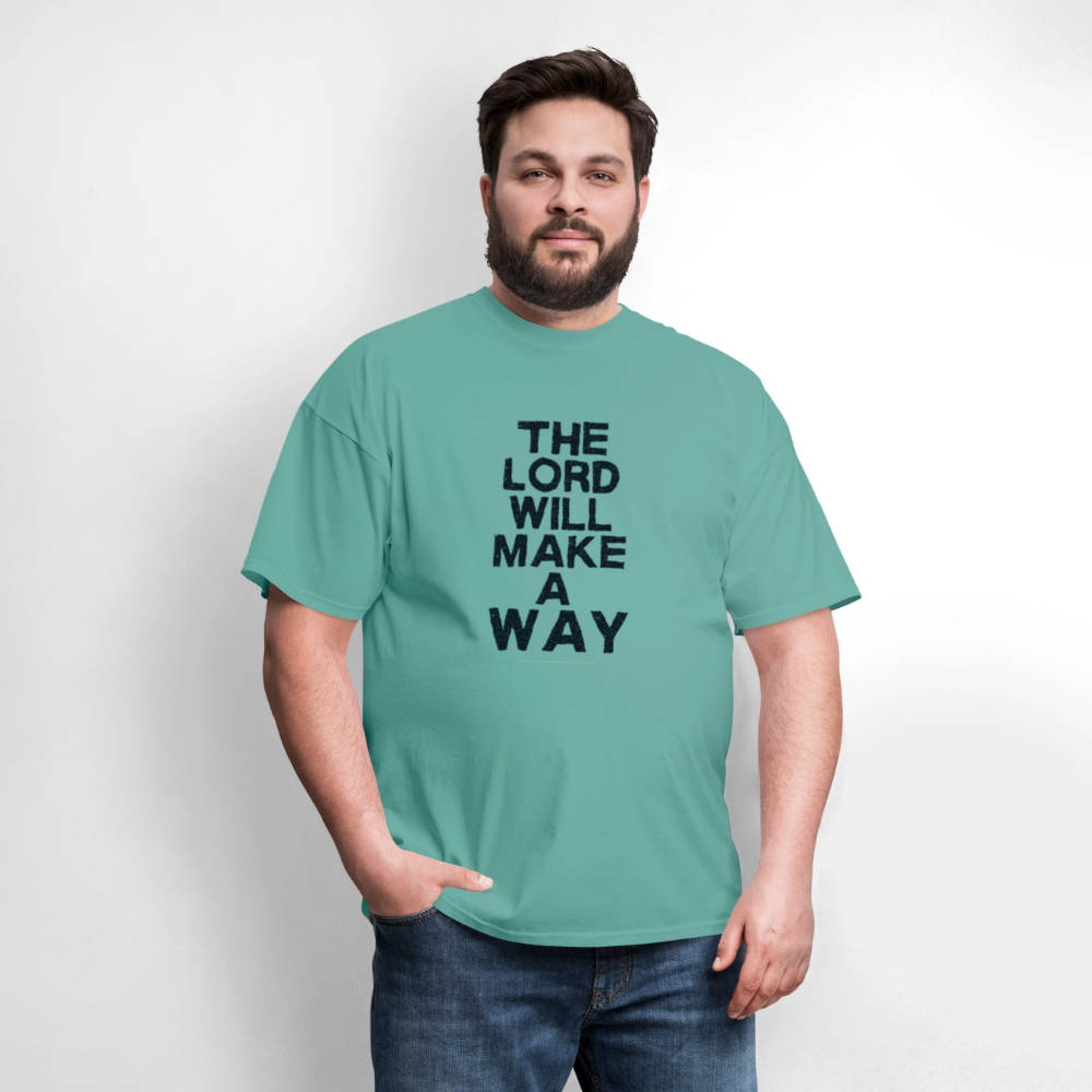 The Lord will make a way - Men's T-Shirt - aquatic