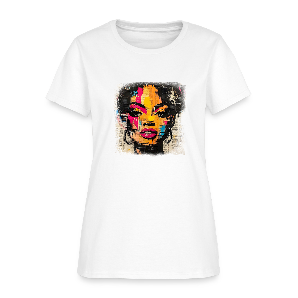 Pop Culture Woman 2- Short Sleeve T-Shirt - white